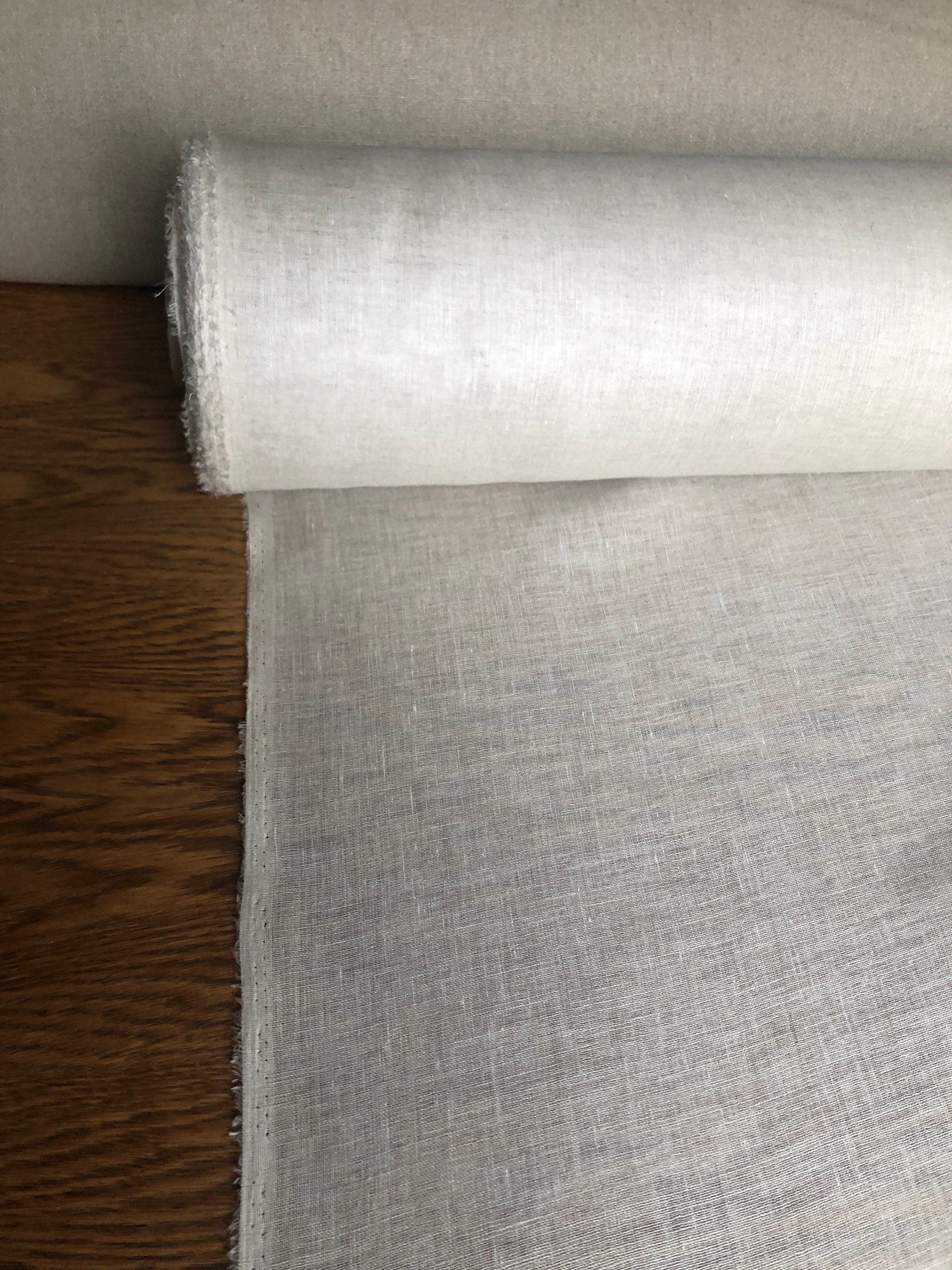 Light Natural Linen Fabric: 100% Pure, 140cm Wide, For Sewing