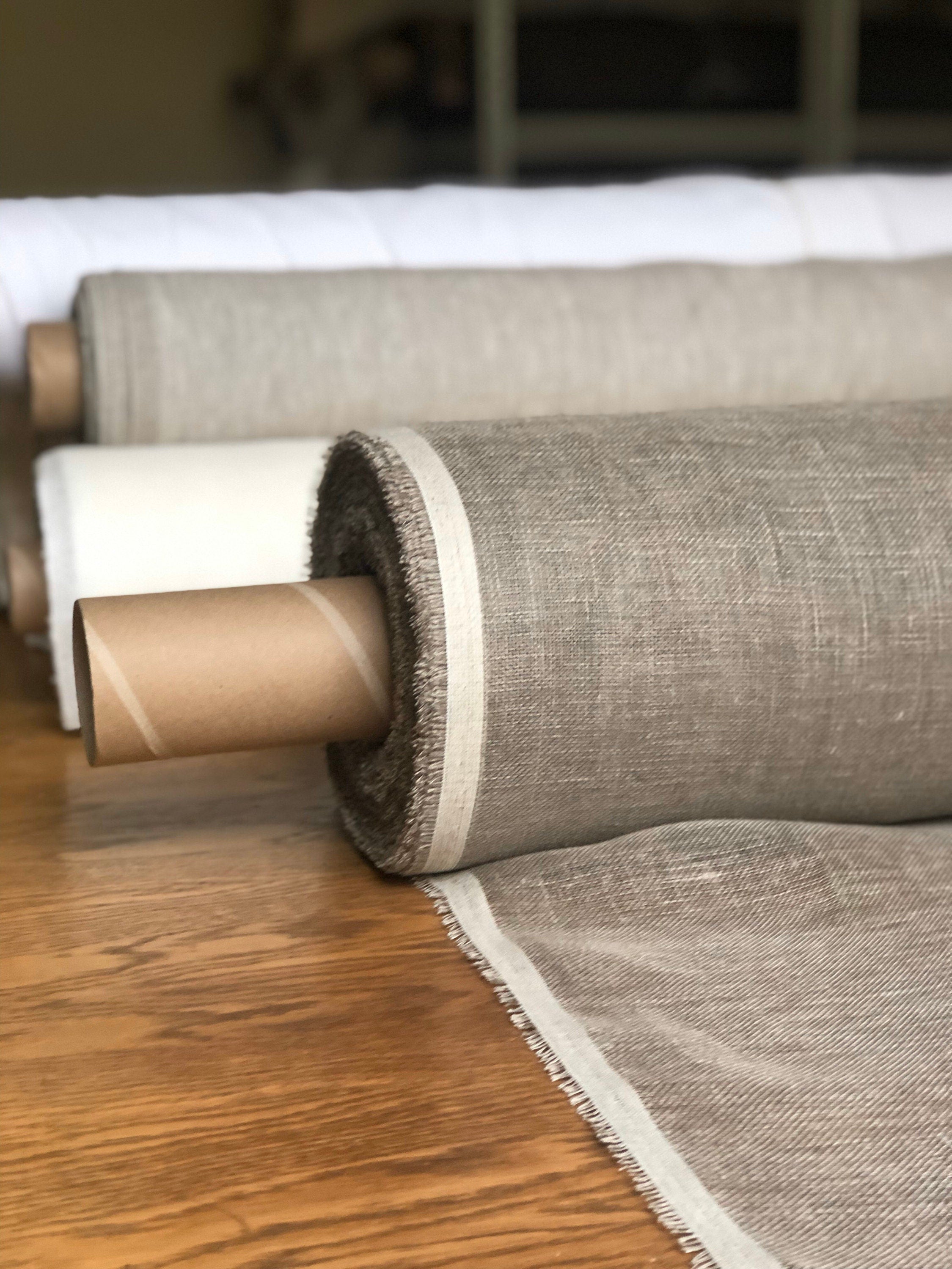 Natural Linen Fabric By The Yard: 100% Pure, 59" Wide, For Sewing