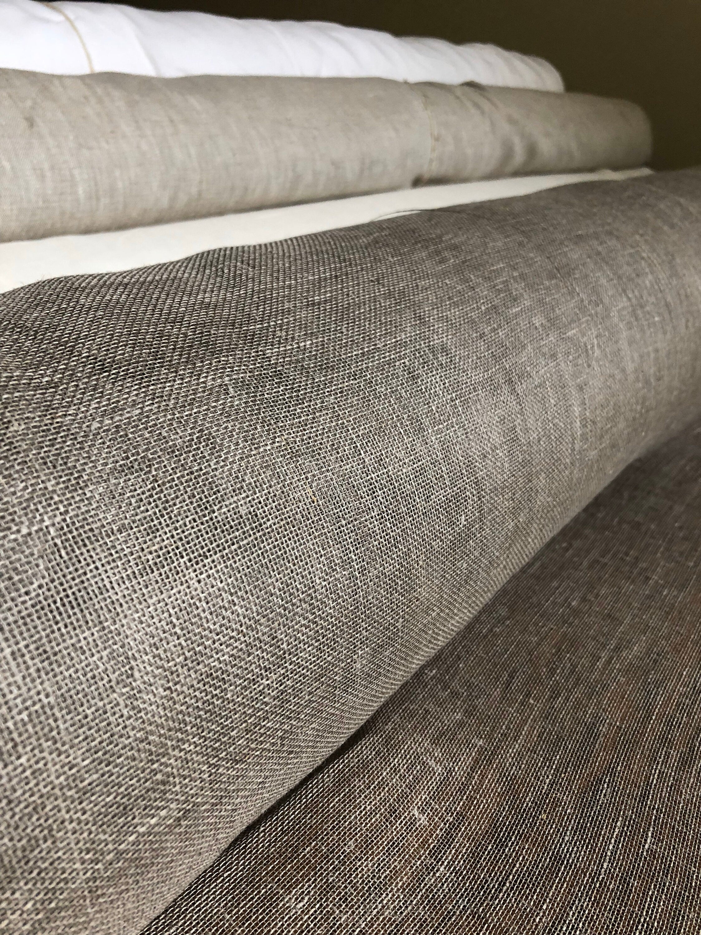 Natural Linen Fabric By The Yard: 100% Pure, 59" Wide, For Sewing
