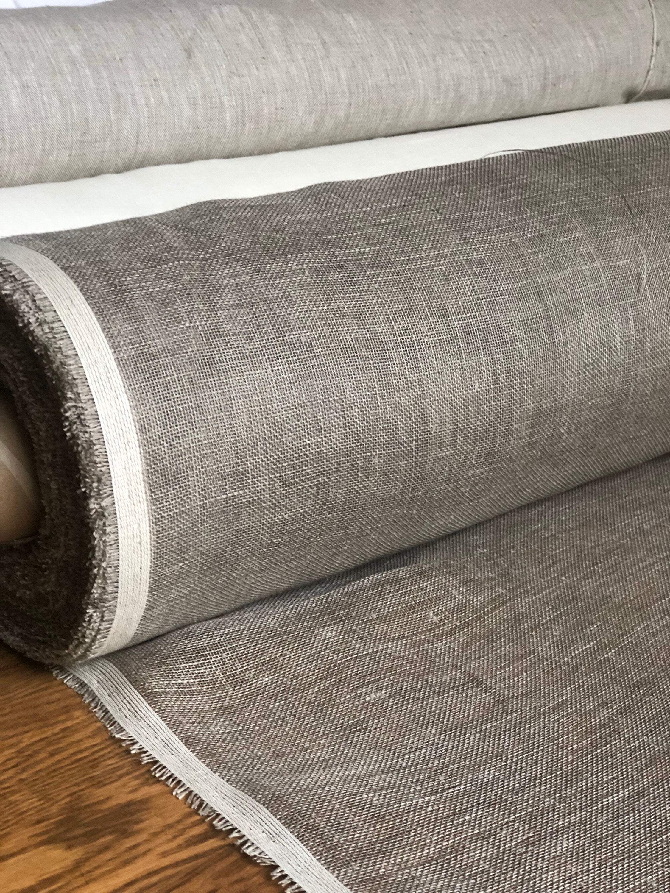 Natural Linen Fabric By The Yard: 100% Pure, 59" Wide, For Sewing