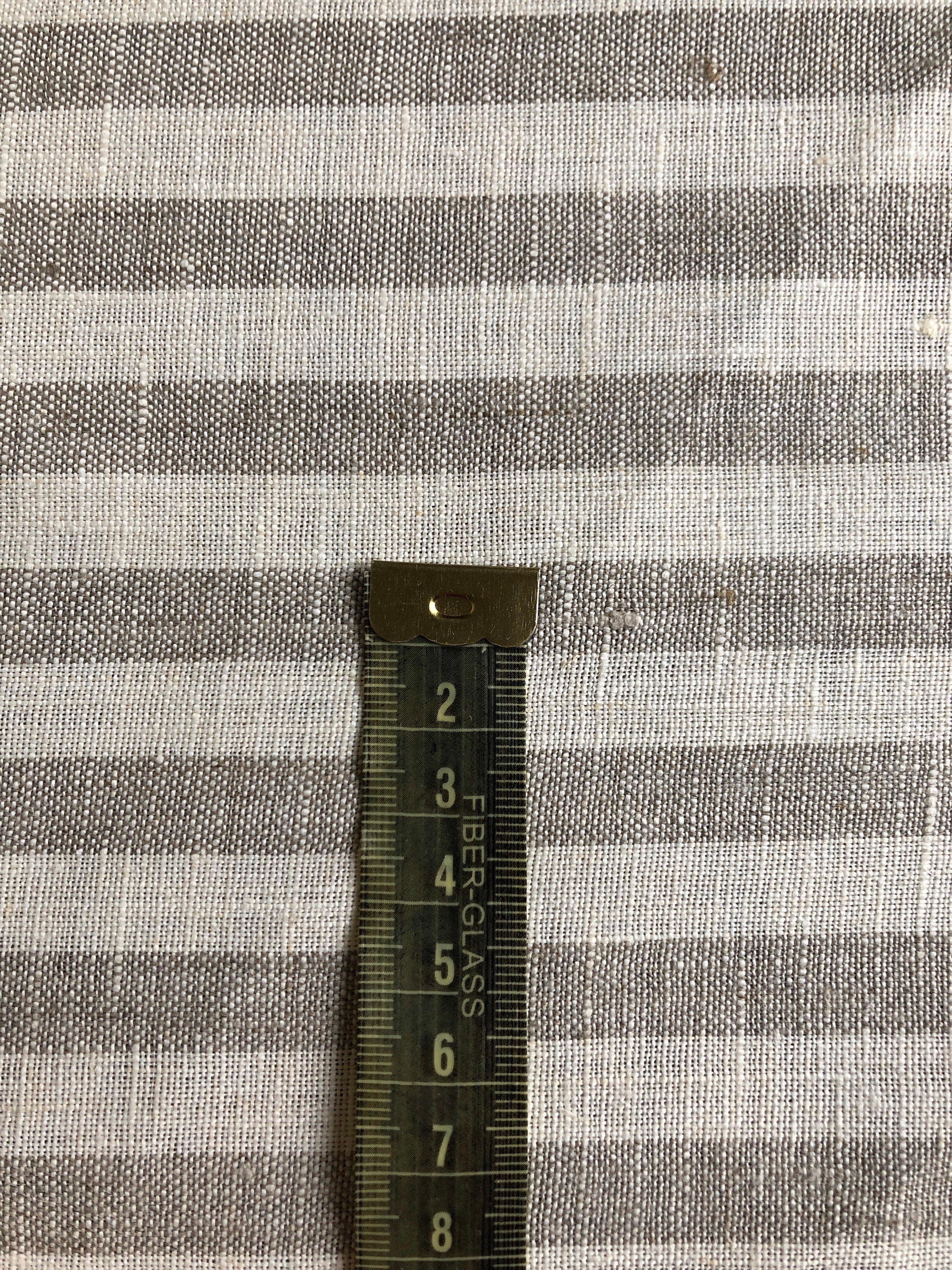 Striped Linen Fabric: 100% Natural, 150cm Wide - BGO203