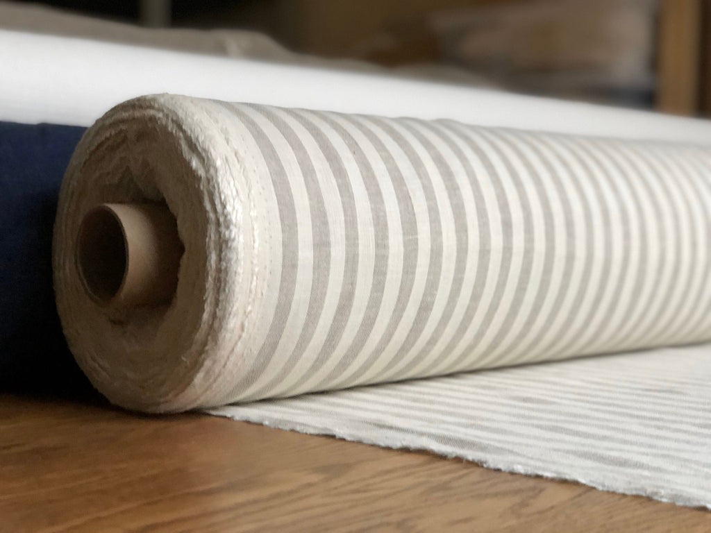 Striped Linen Fabric: 100% Natural, 150cm Wide - BGO203