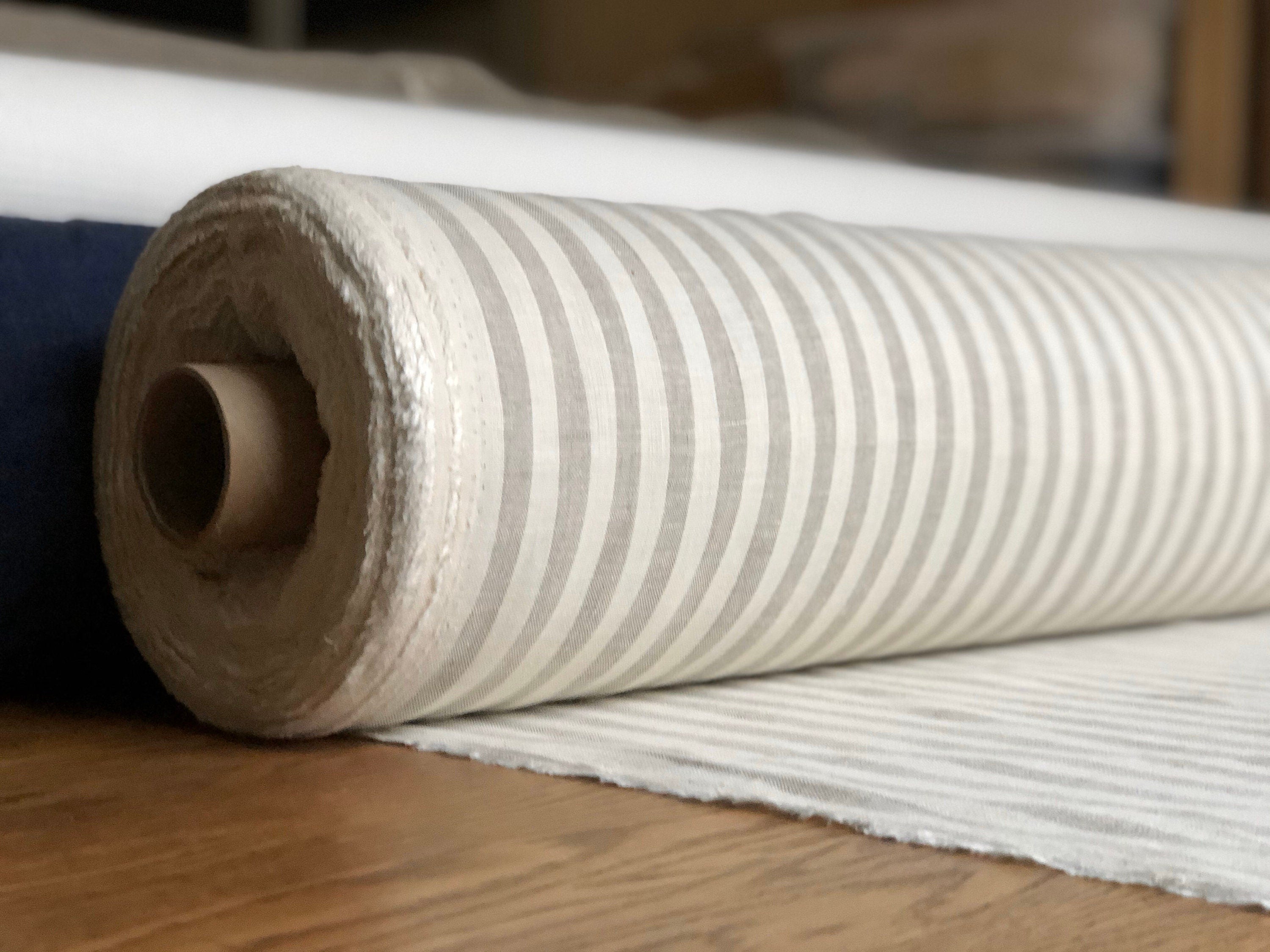 Striped Linen Fabric: 100% Natural, 150cm Wide - BGO203