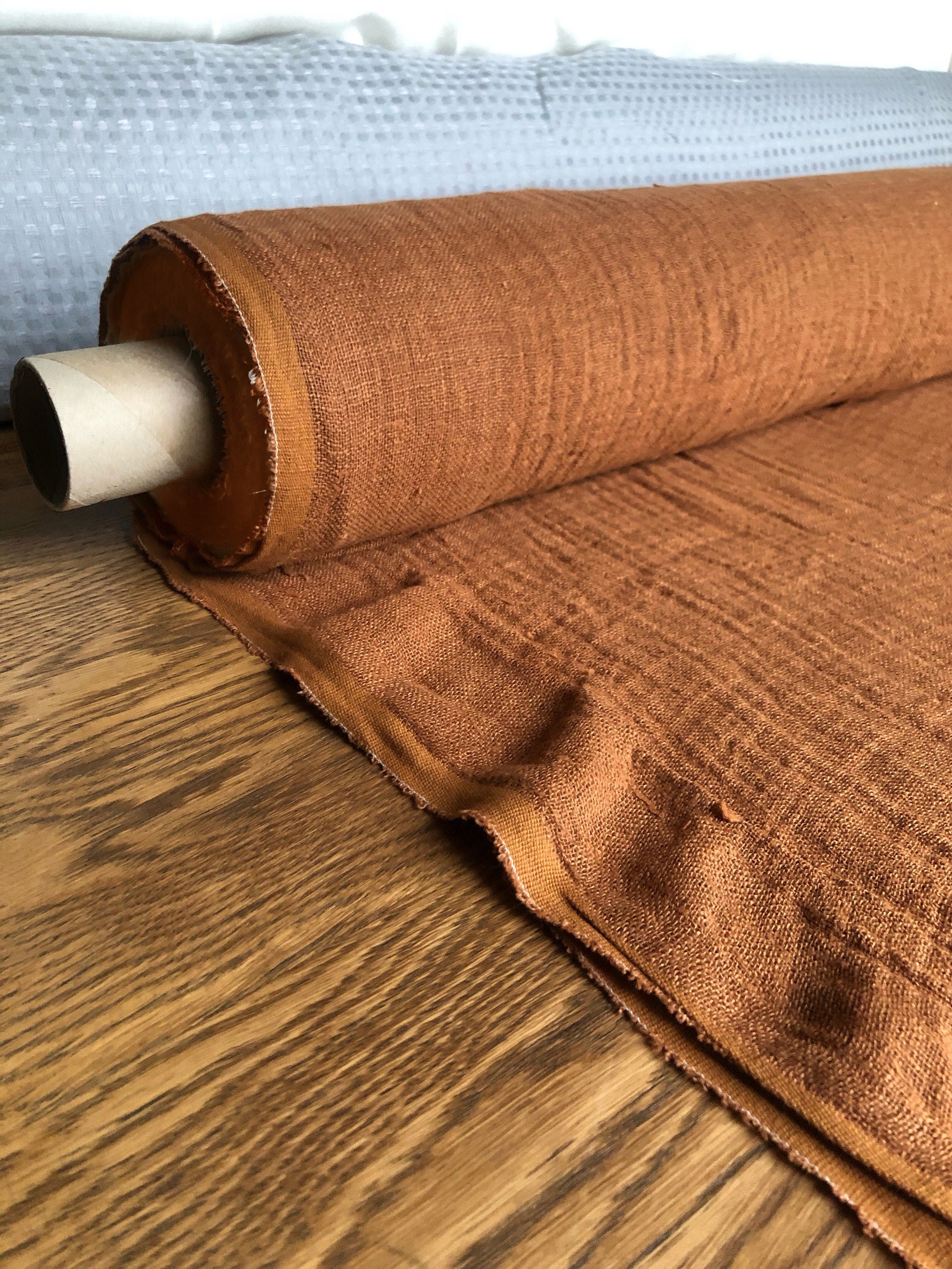 Squash Linen Fabric: 100% Natural, 140cm Wide, Sewing Fabric by the Yard