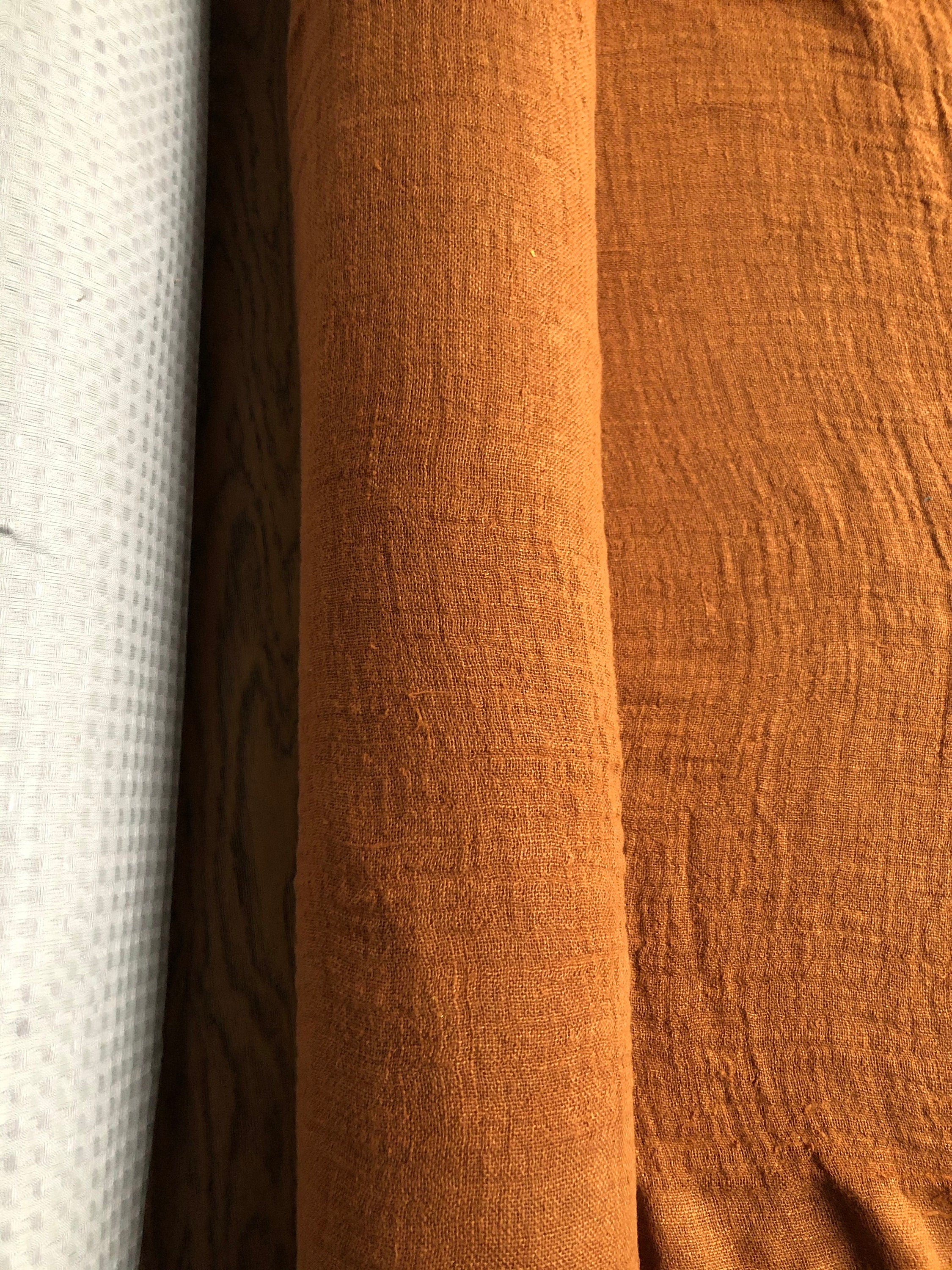 Squash Linen Fabric: 100% Natural, 140cm Wide, Sewing Fabric by the Yard