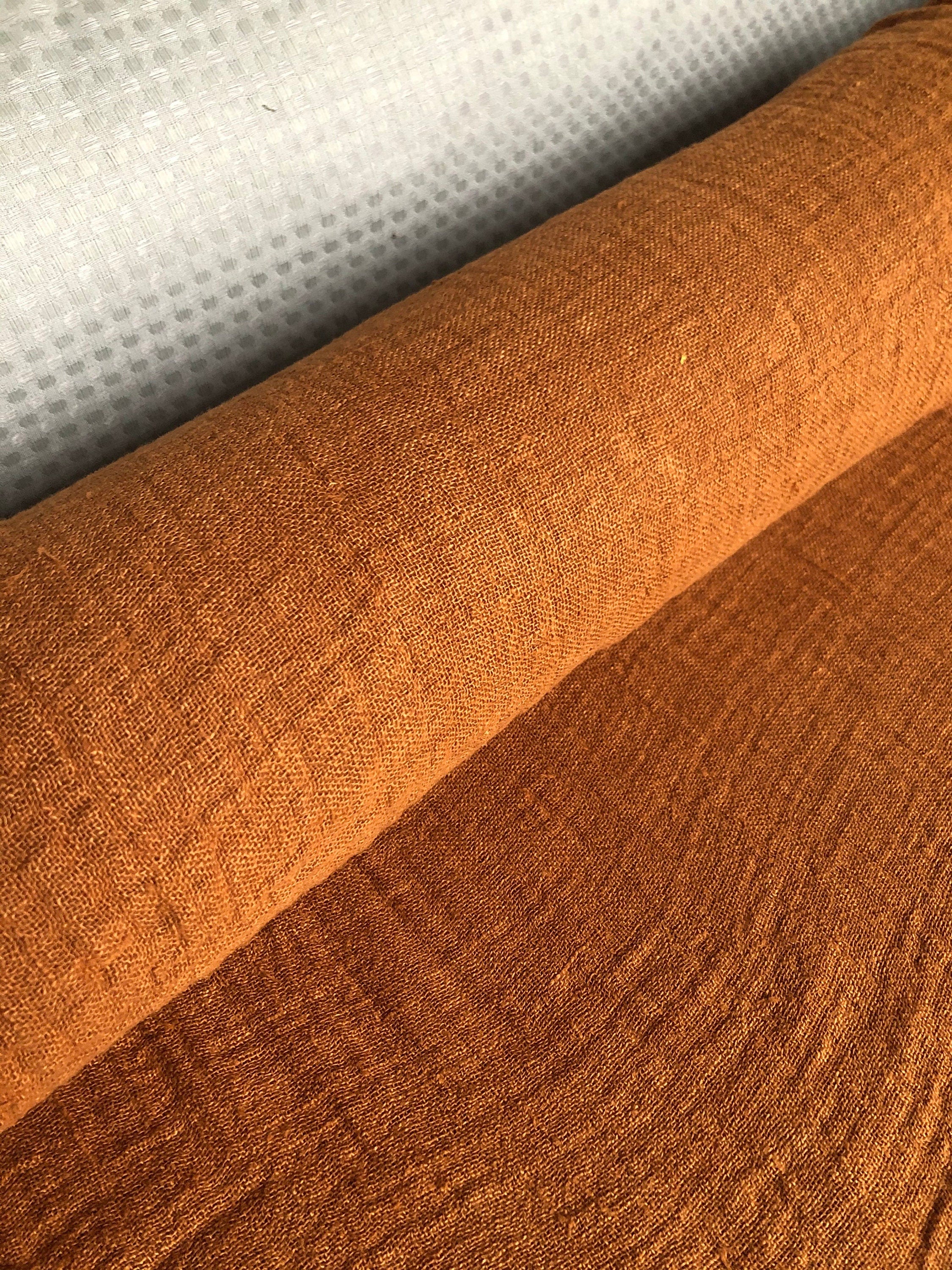 Squash Linen Fabric: 100% Natural, 140cm Wide, Sewing Fabric by the Yard