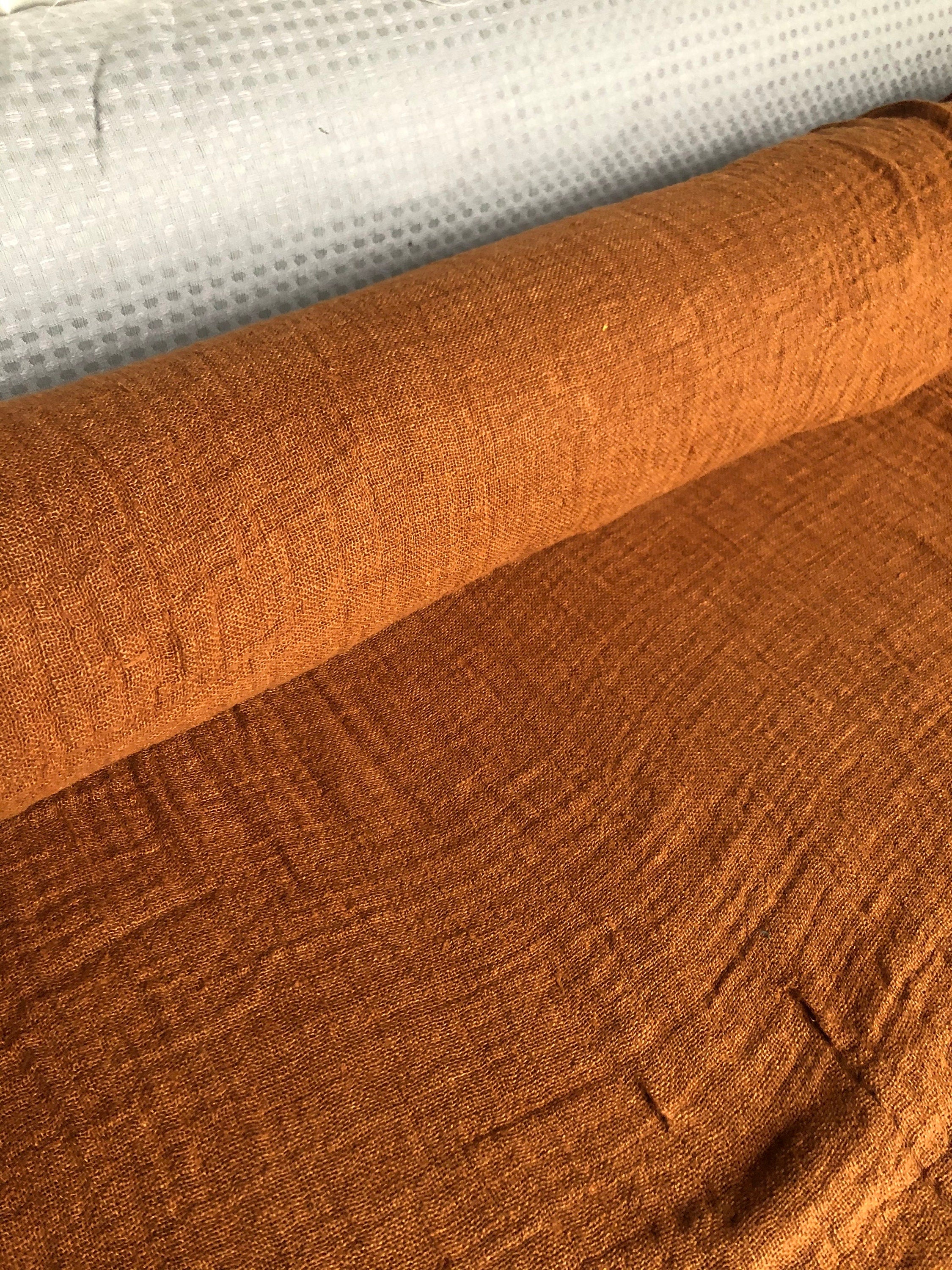 Squash Linen Fabric: 100% Natural, 140cm Wide, Sewing Fabric by the Yard