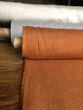 Soft Squash Linen Fabric: 100% French Flax (145cm Width)
