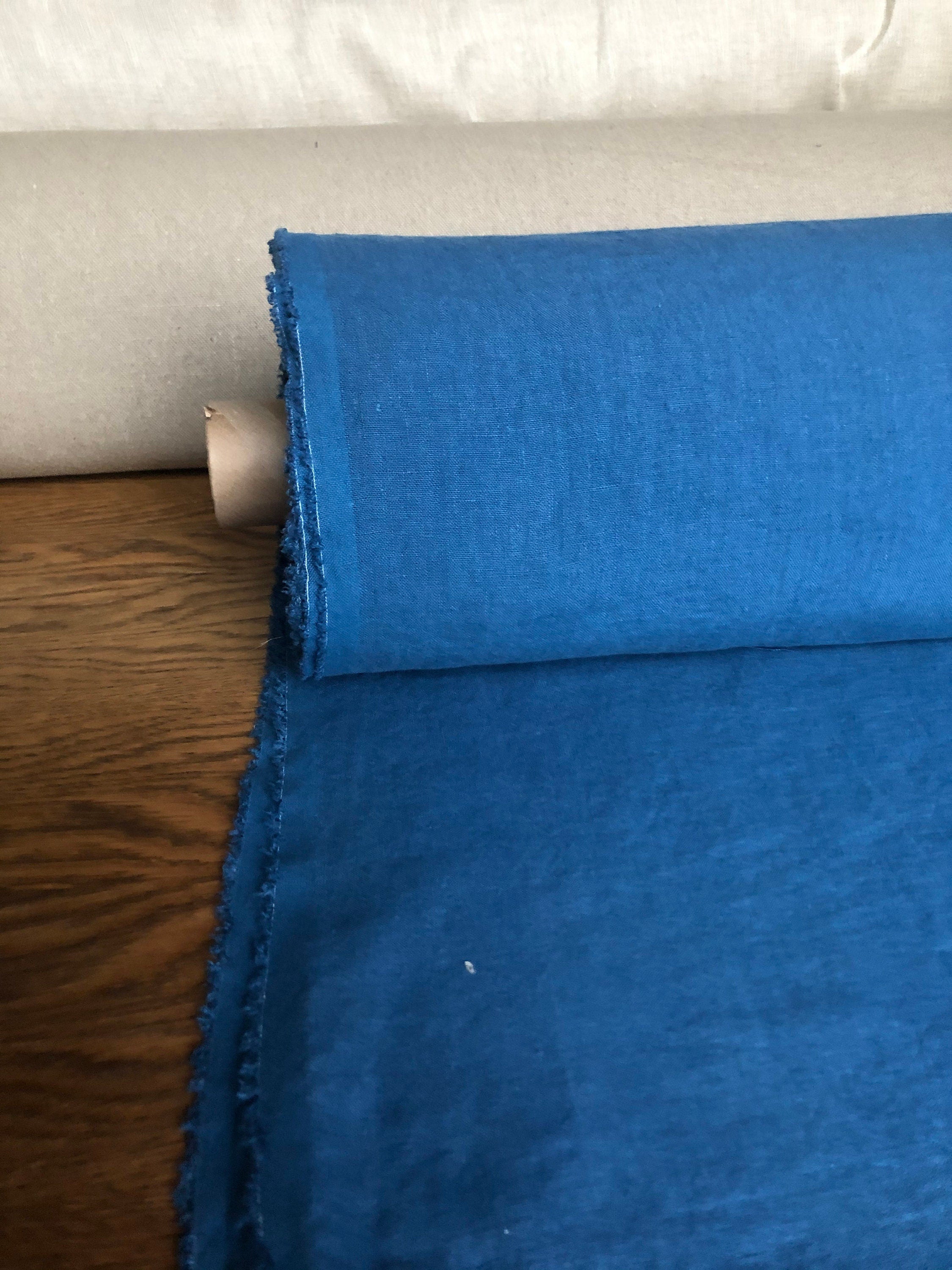 Soft Blue Linen Fabric: Extra Wide 250cm, Bedding & Sewing