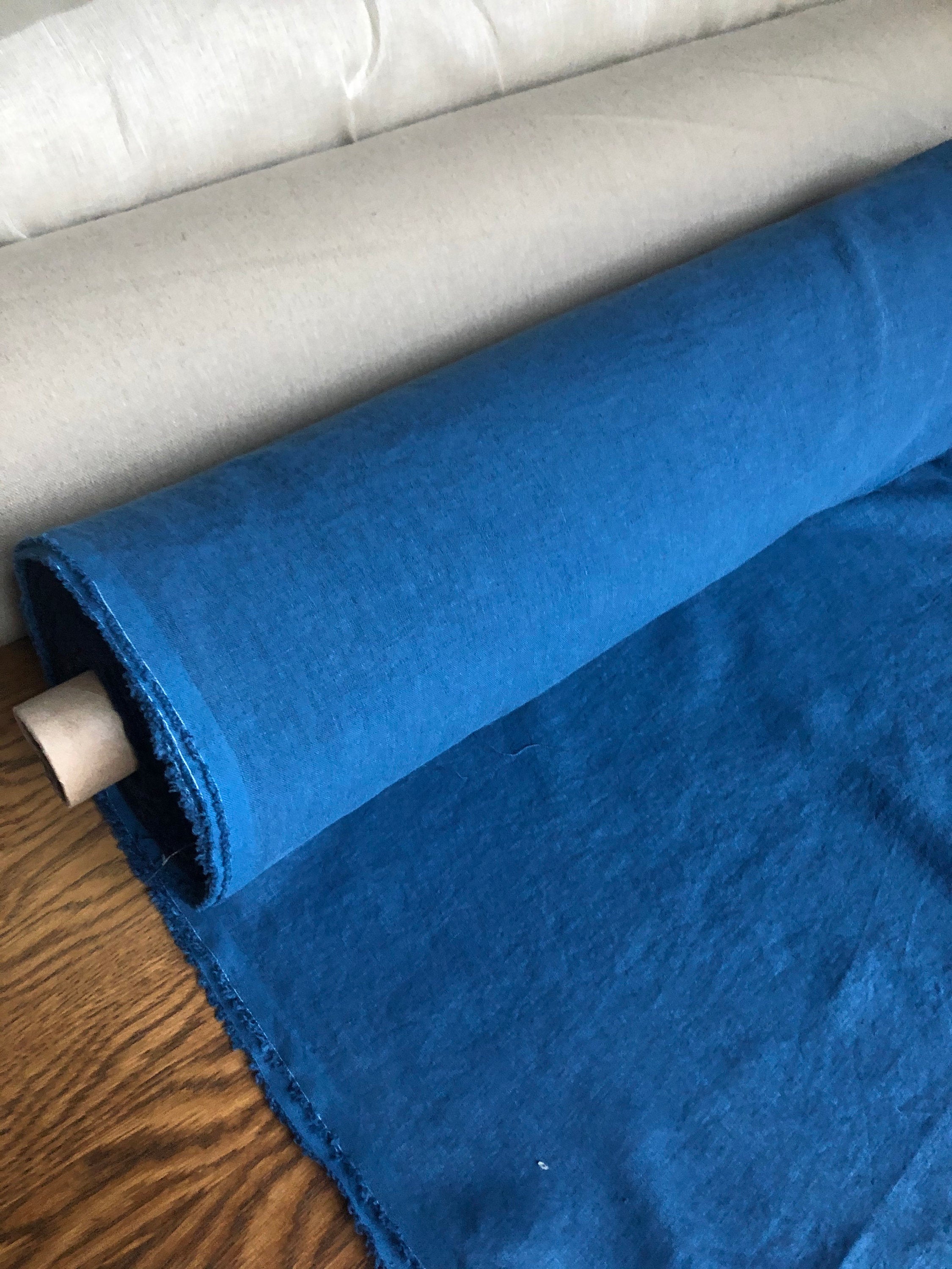 Soft Blue Linen Fabric: Extra Wide 250cm, Bedding & Sewing