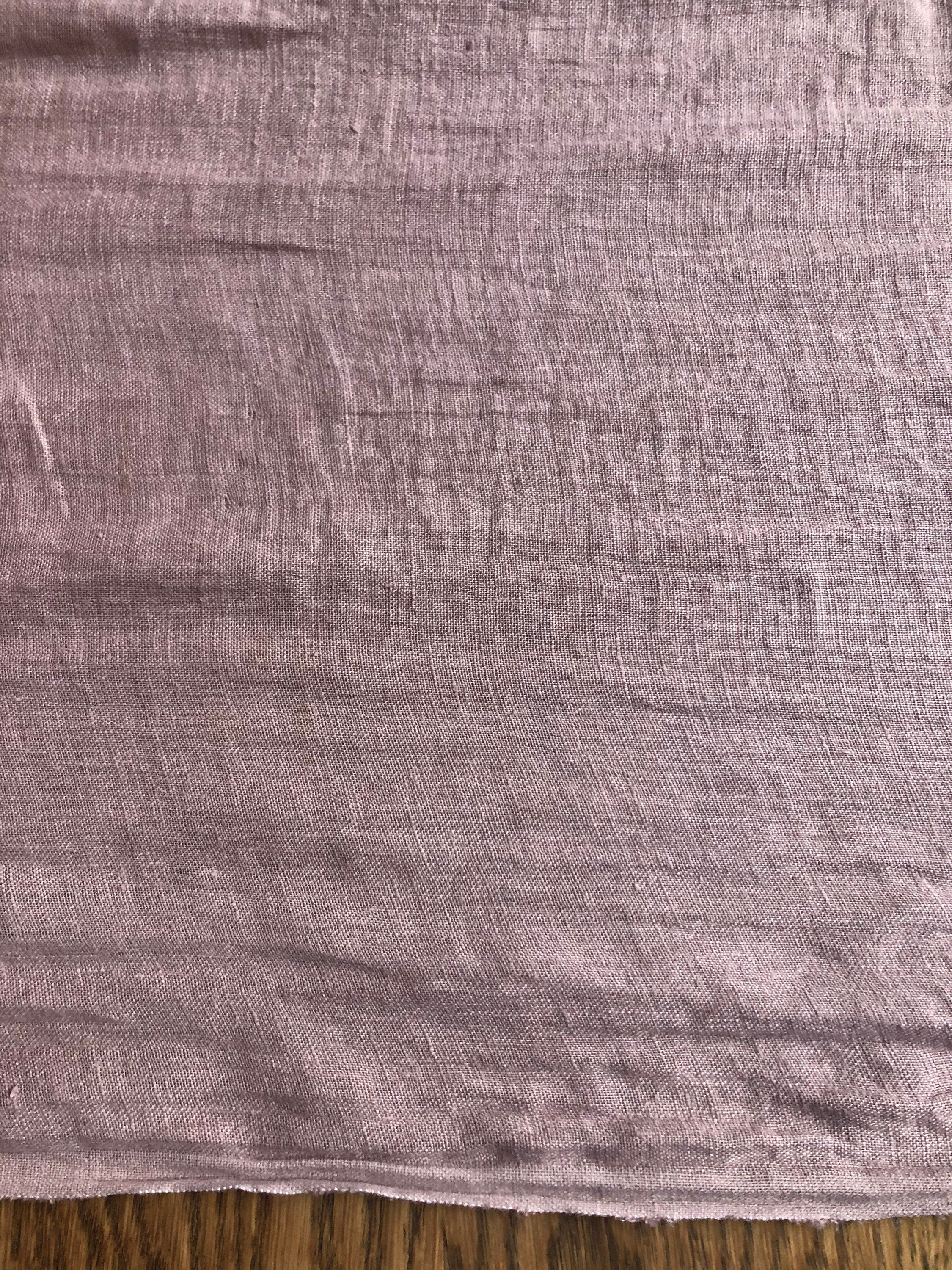 Dusty Lavender Linen Fabric: 100% Natural, Light Weight (By The Yard)