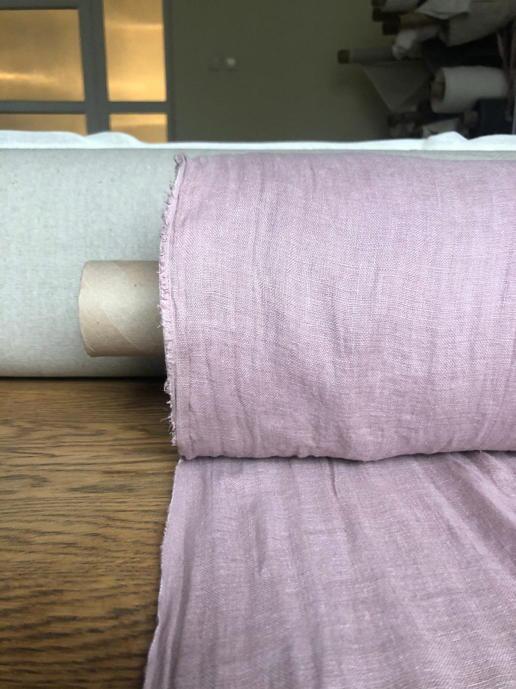 Dusty Lavender Linen Fabric: 100% Natural, Light Weight (By The Yard)