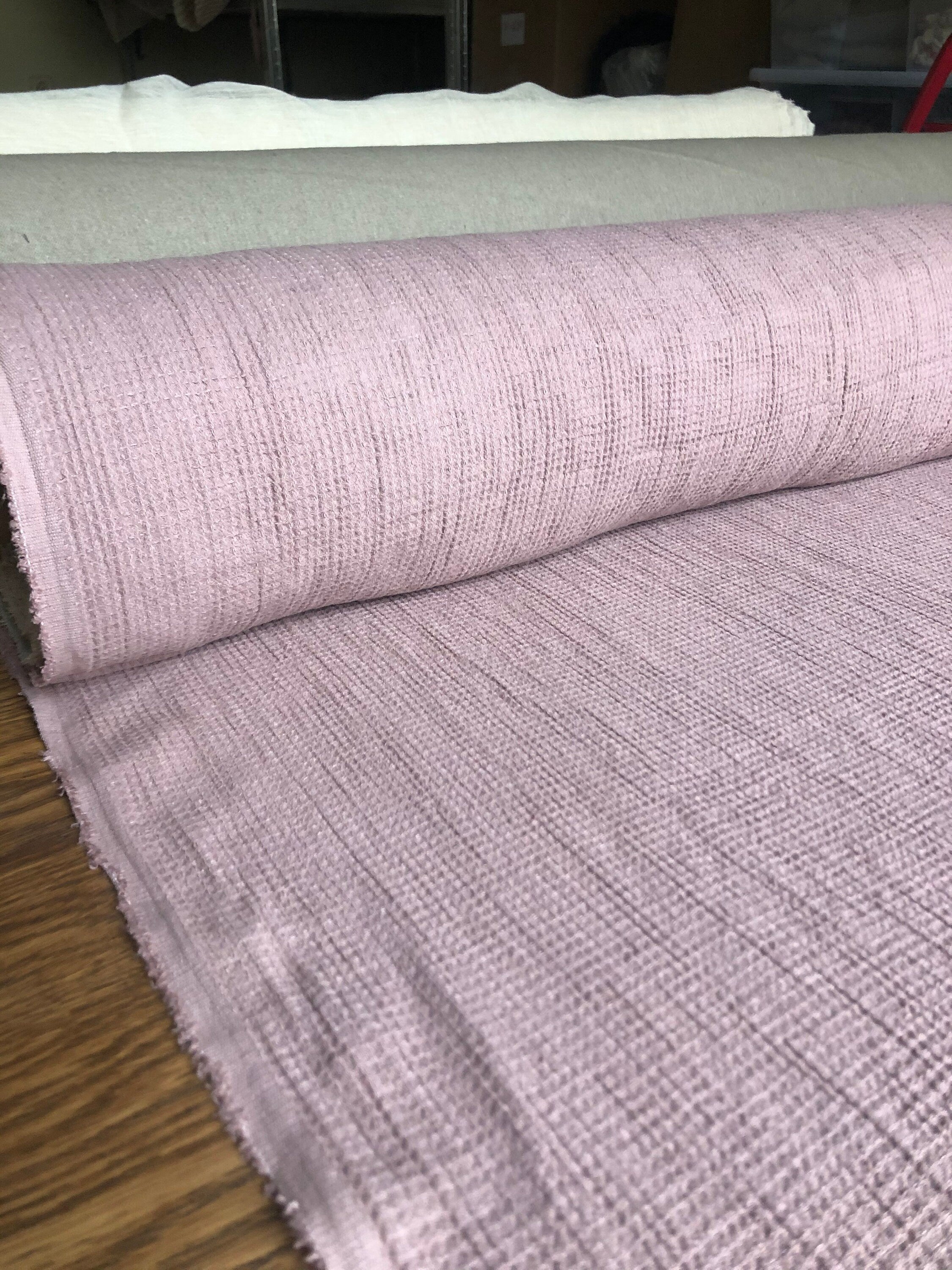 Waffle Linen Cotton Fabric: Dusty Lavender Bath/Spa Towel Material