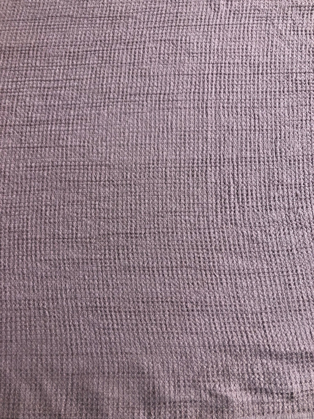 Waffle Linen Cotton Fabric: Dusty Lavender Bath/Spa Towel Material
