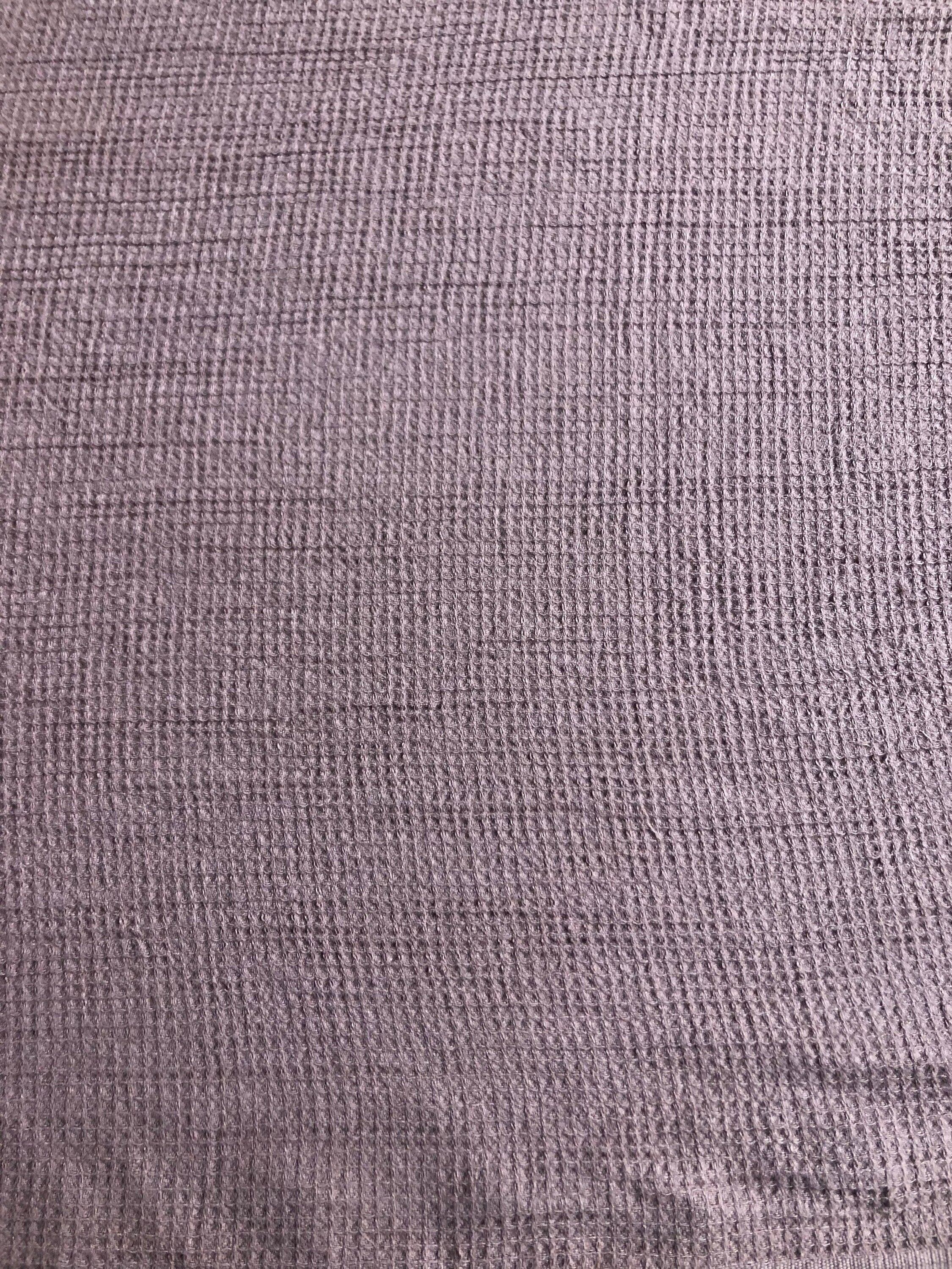 Waffle Linen Cotton Fabric: Dusty Lavender Bath/Spa Towel Material