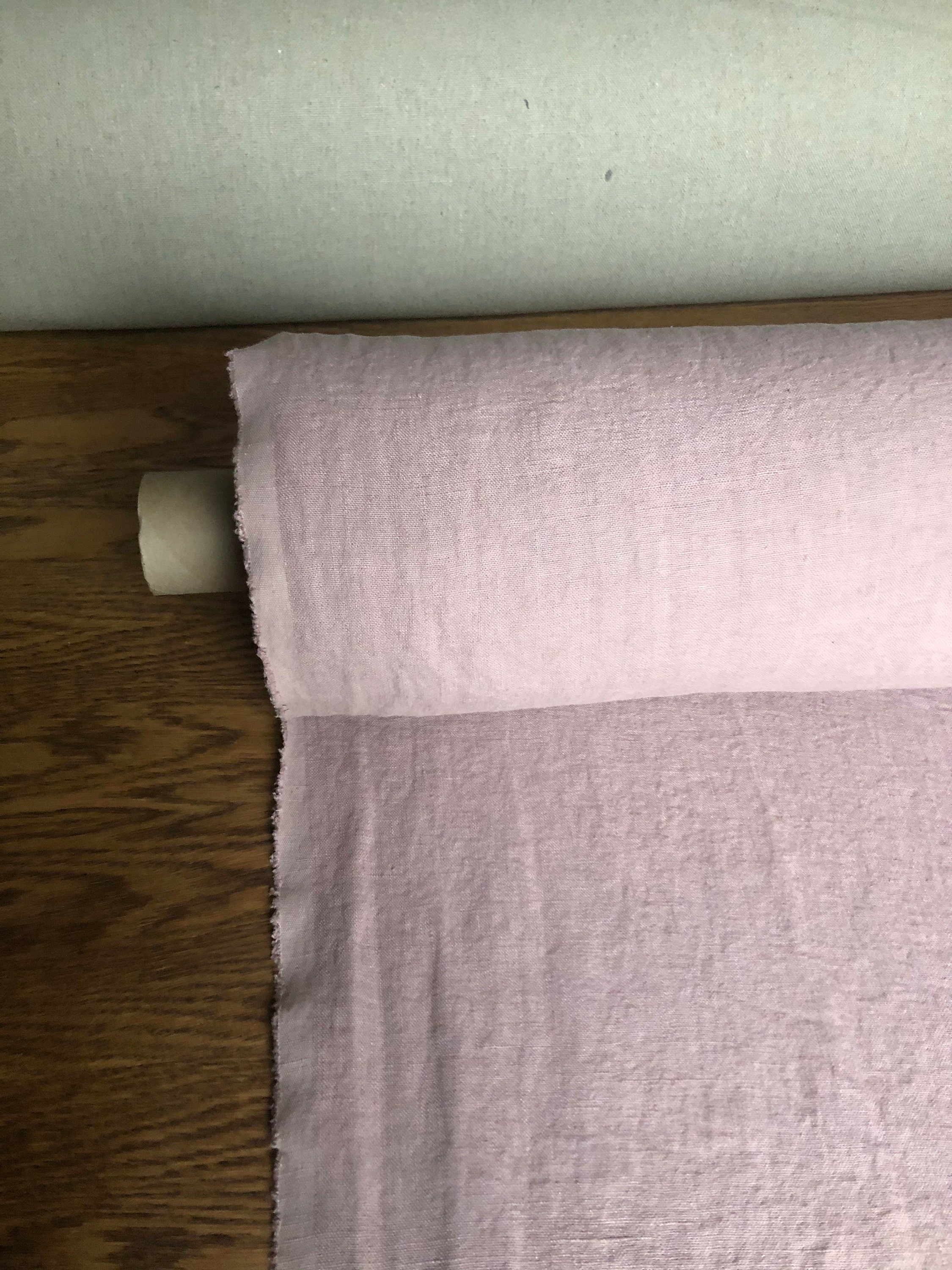 Dusty Lavender Linen Fabric: 100% Natural, 145cm Wide, 260g