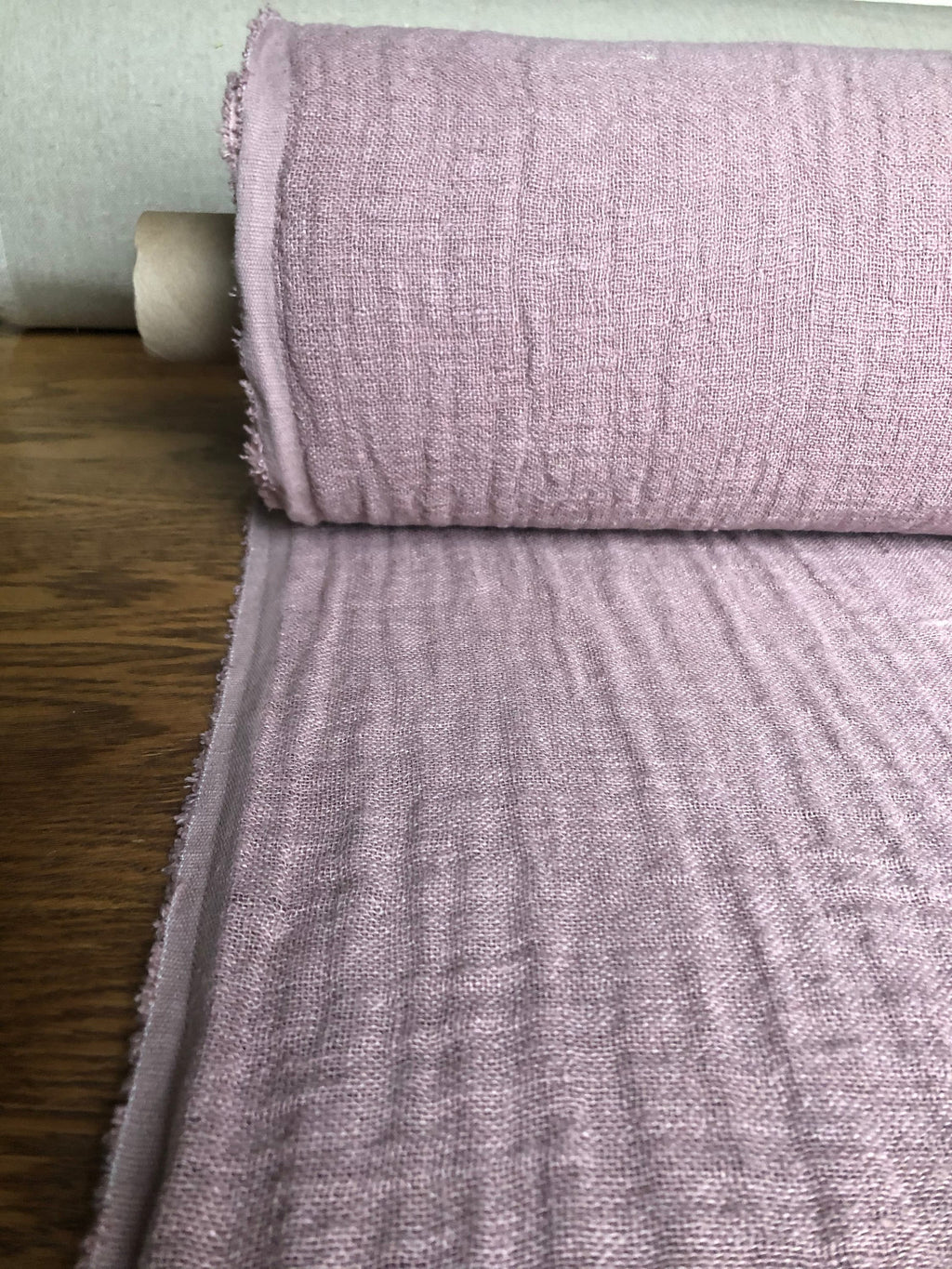 Dusty Lavender Linen Fabric: 100% Natural, 140cm Wide, For Sewing