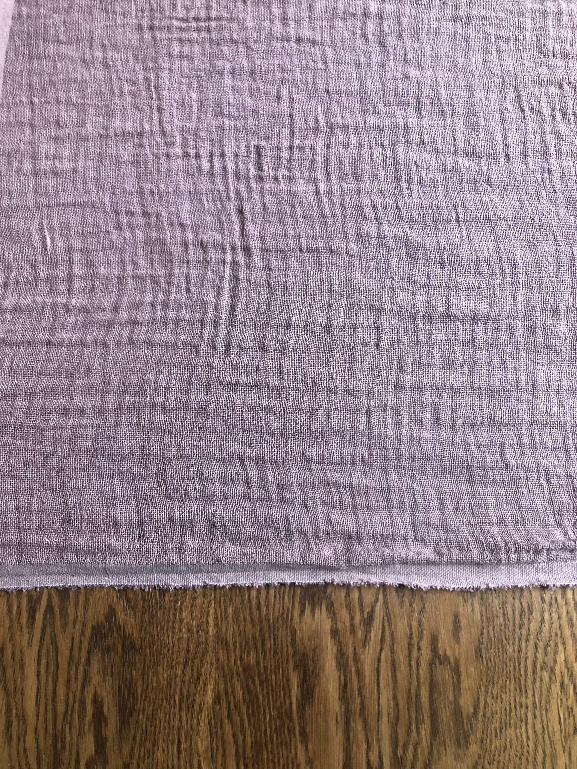 Dusty Lavender Linen Fabric: 100% Natural, 140cm Wide, For Sewing