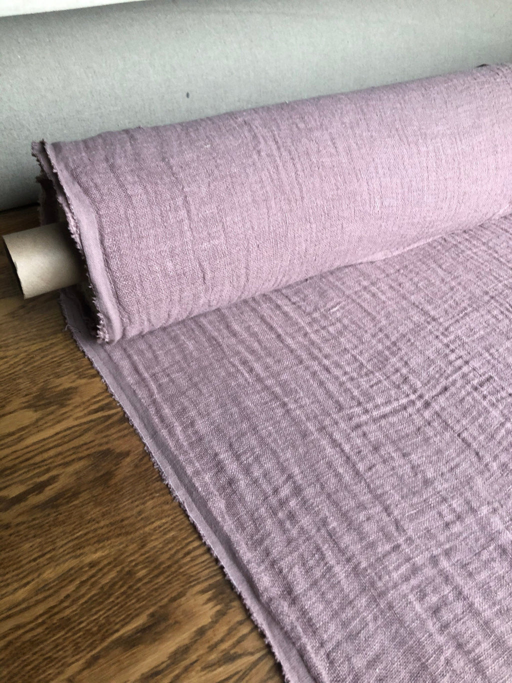 Dusty Lavender Linen Fabric: 100% Natural, 140cm Wide, For Sewing