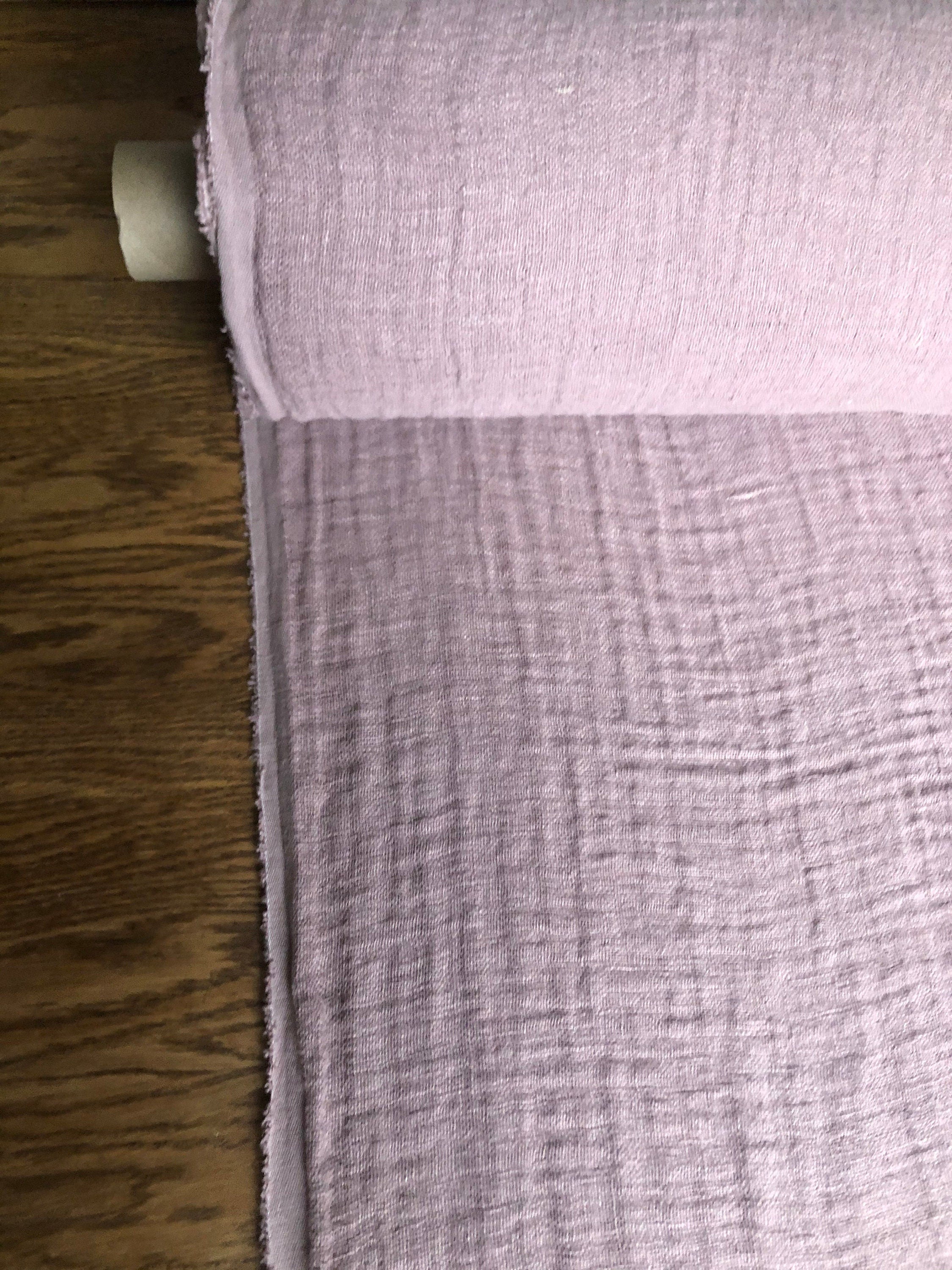 Dusty Lavender Linen Fabric: 100% Natural, 140cm Wide, For Sewing