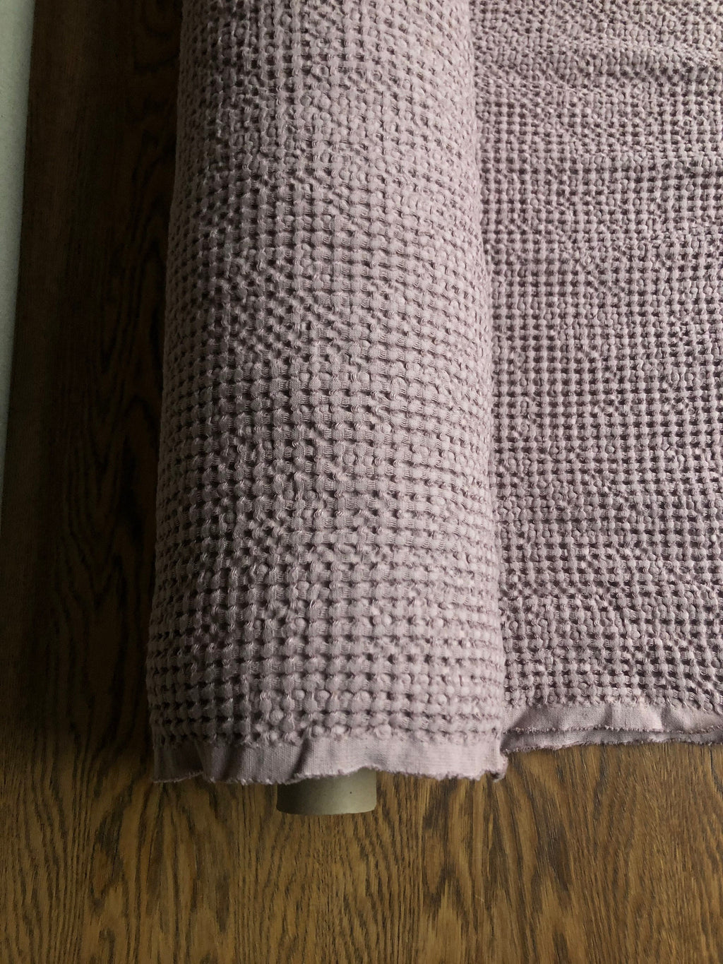94" EXTRA WIDE fabric, Waffle natural Linen/Cotton fabric BGO137 Dusty Lavender, 235g/240cm fabric by the metre bath towel spa towel (7-213)