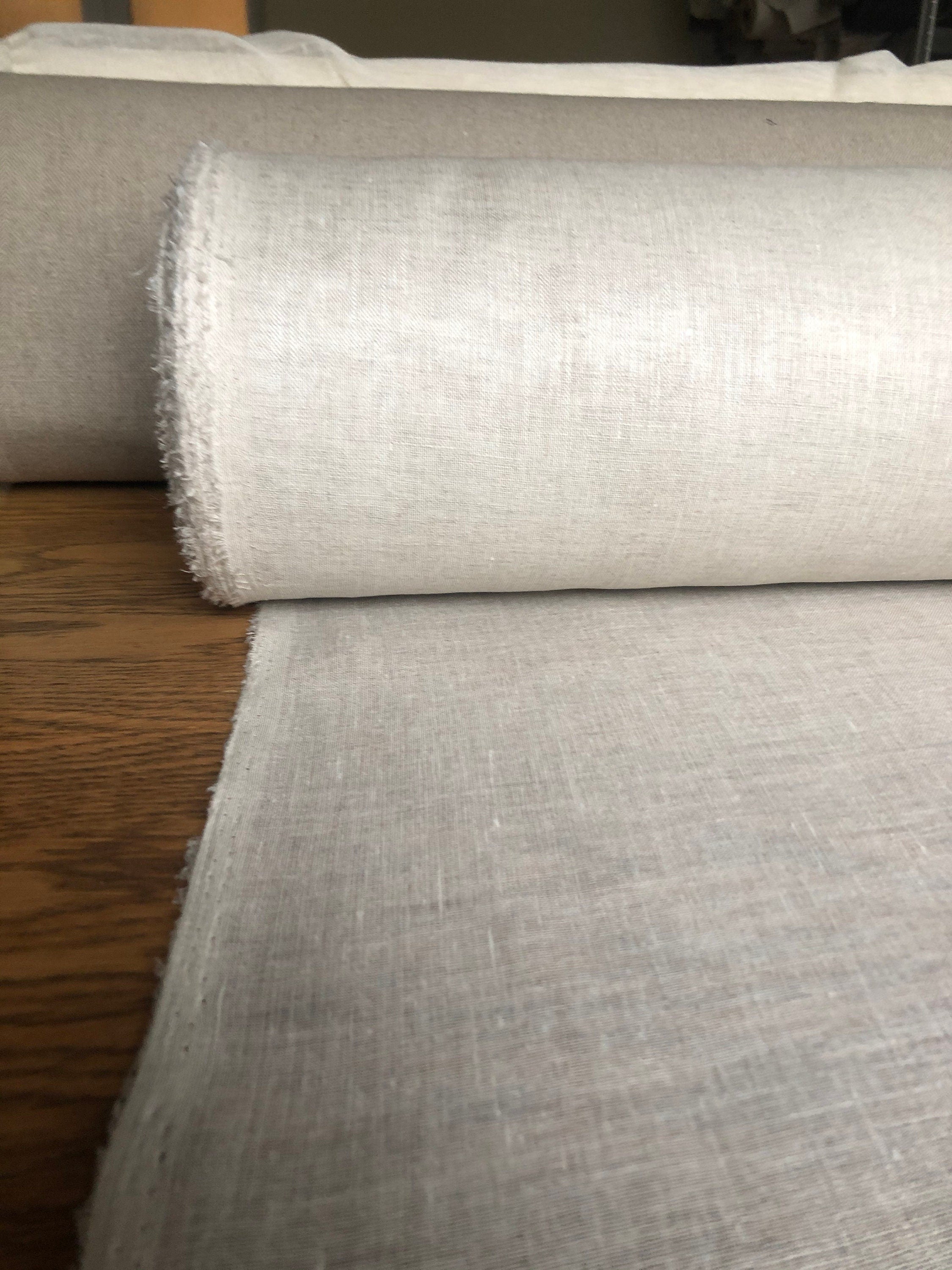 Light Natural Linen Fabric: 100% Pure, 140cm Wide, For Sewing