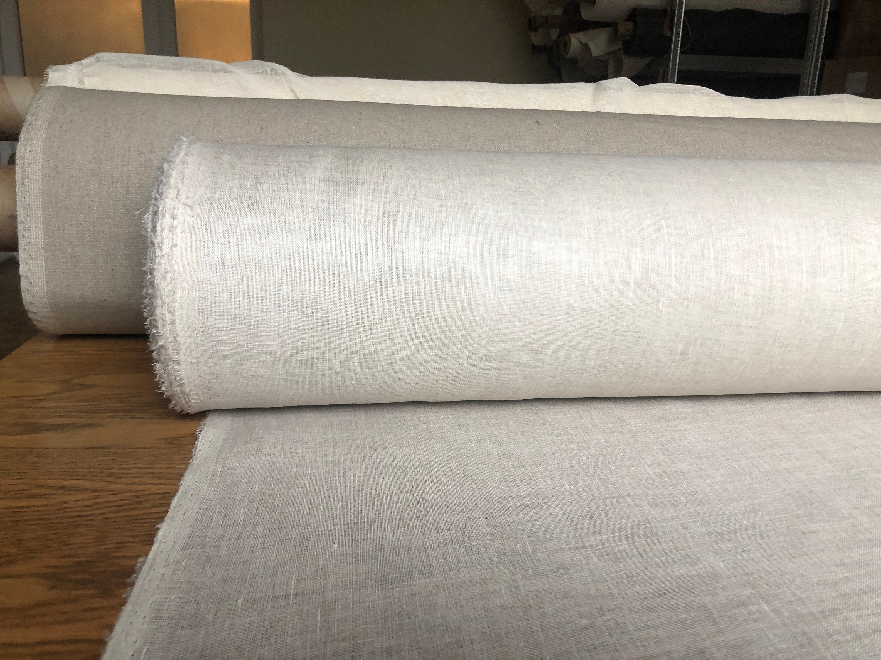 Light Natural Linen Fabric: 100% Pure, 140cm Wide, For Sewing
