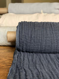 Shadow Gray Linen Fabric: 100% Natural, 140cm Wide, Sewing Fabric