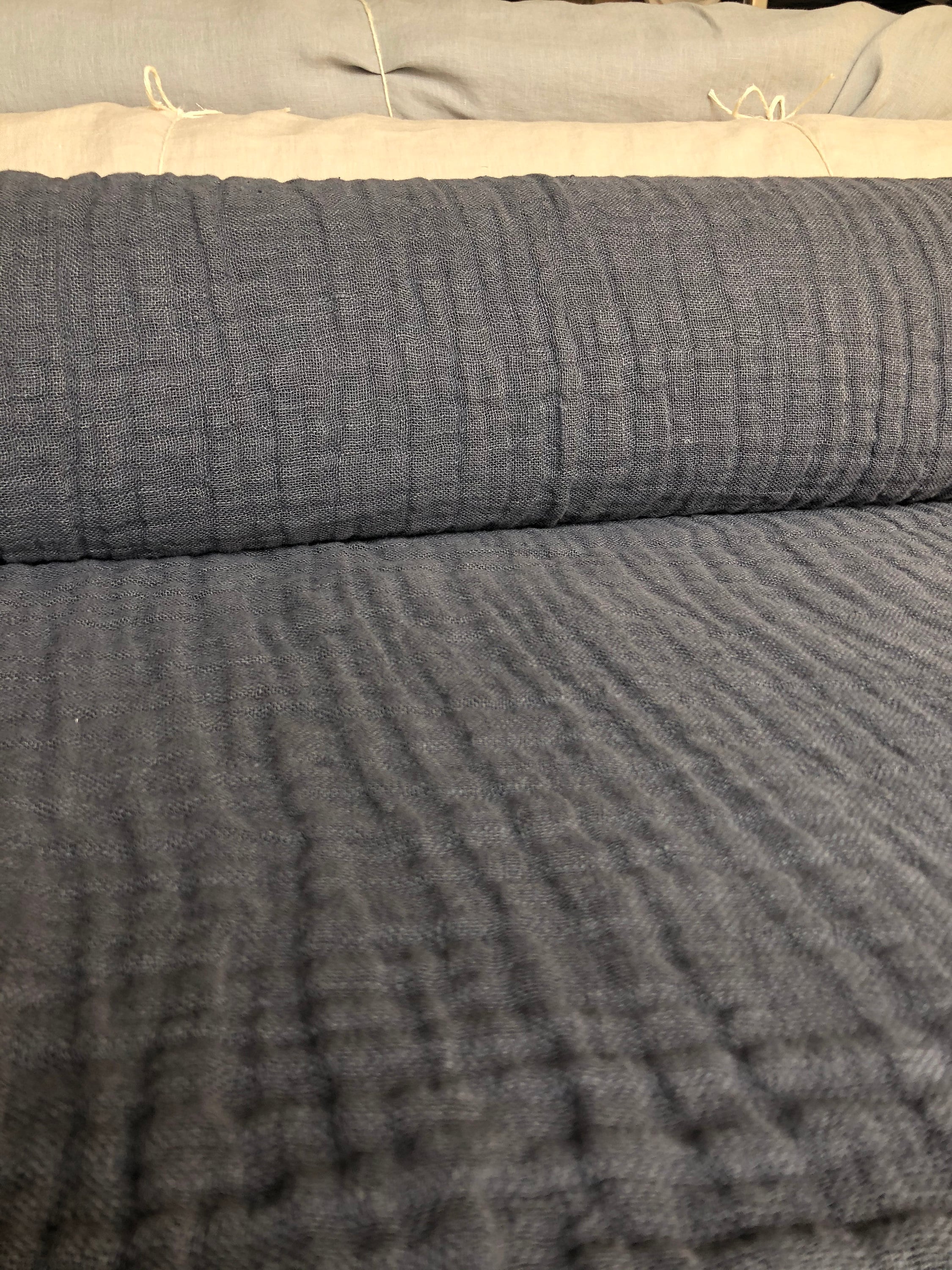 Shadow Gray Linen Fabric: 100% Natural, 140cm Wide, Sewing Fabric