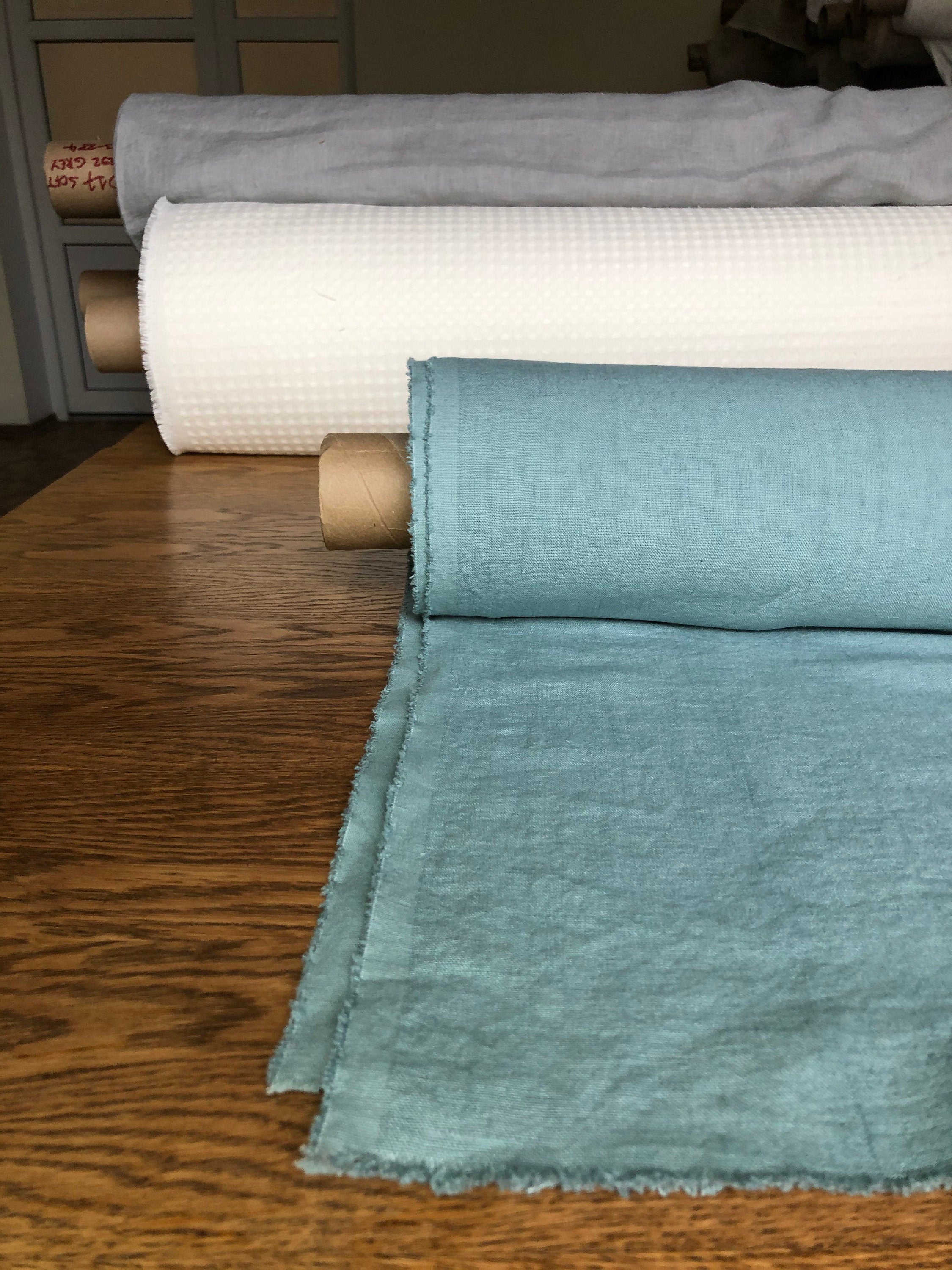 Teal Linen Fabric: 100% Natural, Heavy Weight (57" Wide)