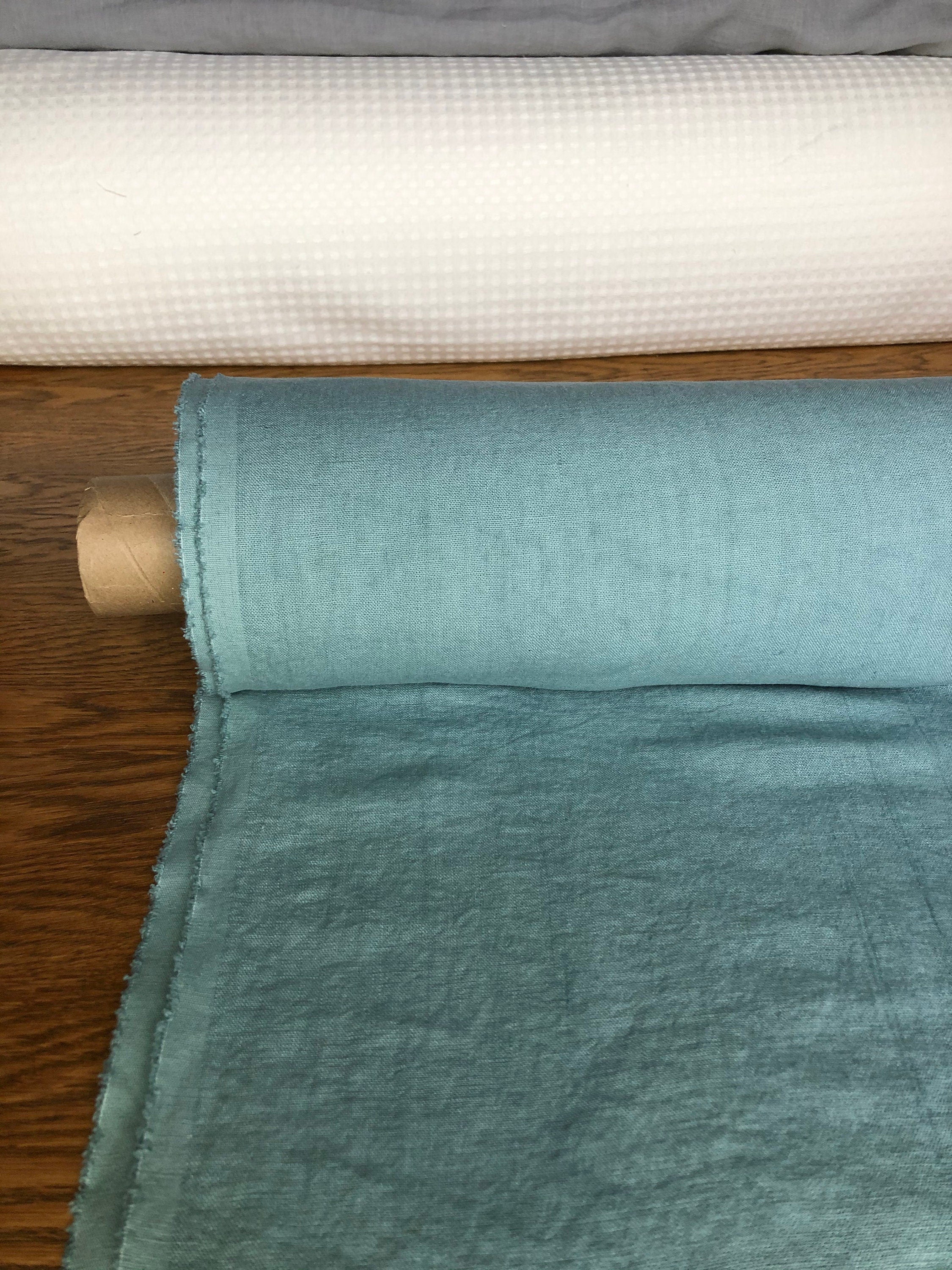 Teal Linen Fabric: 100% Natural, Heavy Weight (57" Wide)