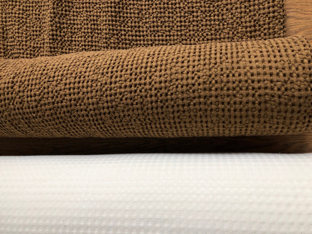 Spicy Waffle Linen Cotton Fabric: 94" Extra Wide, Bath & Spa Towel