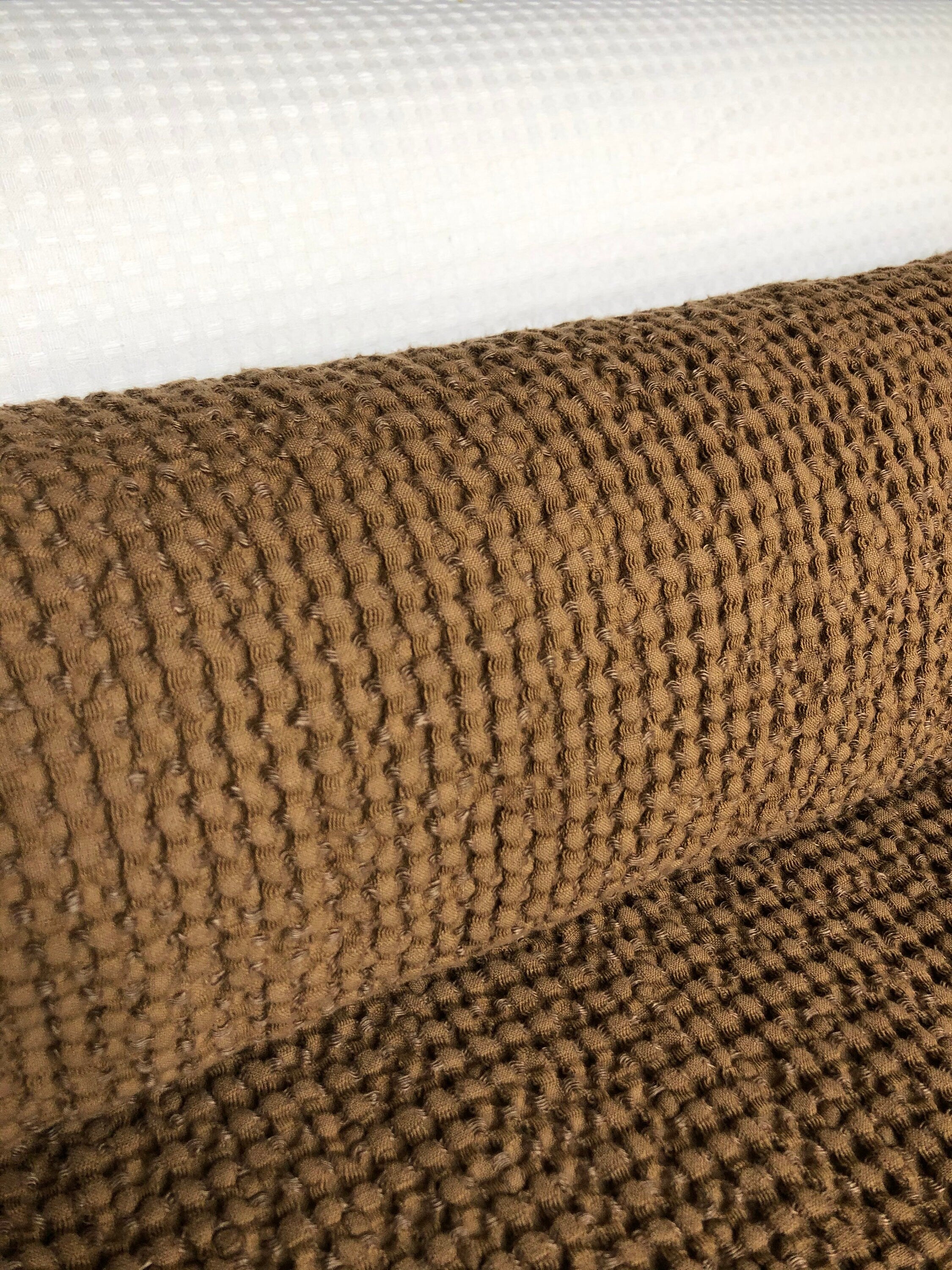 Spicy Waffle Linen Cotton Fabric: 94" Extra Wide, Bath & Spa Towel