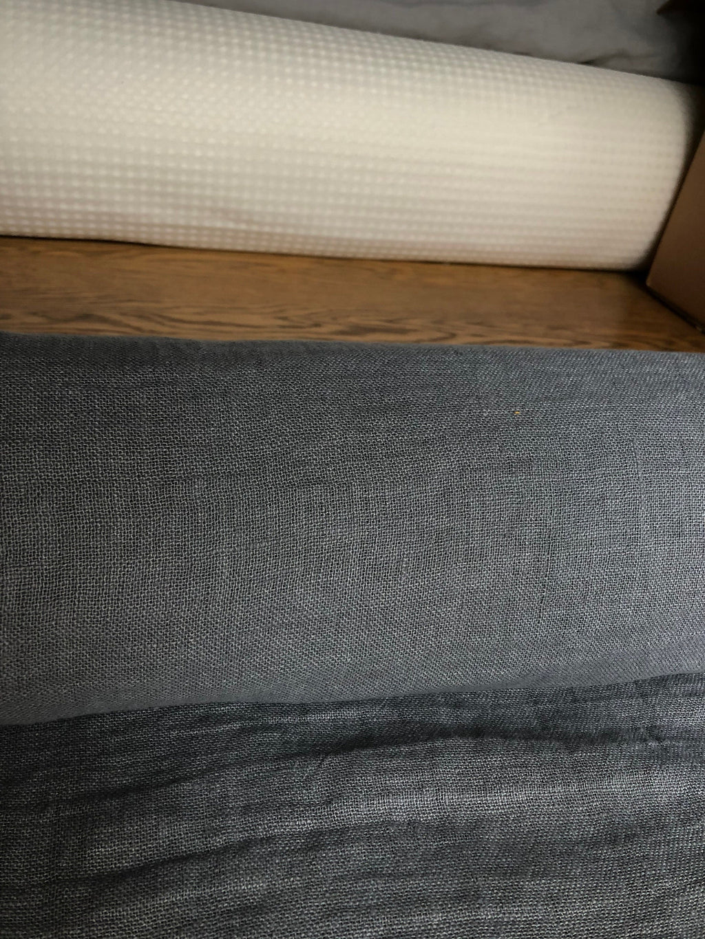 Steel Gray Linen Fabric: 100% Natural, Medium Weight - 55" Wide