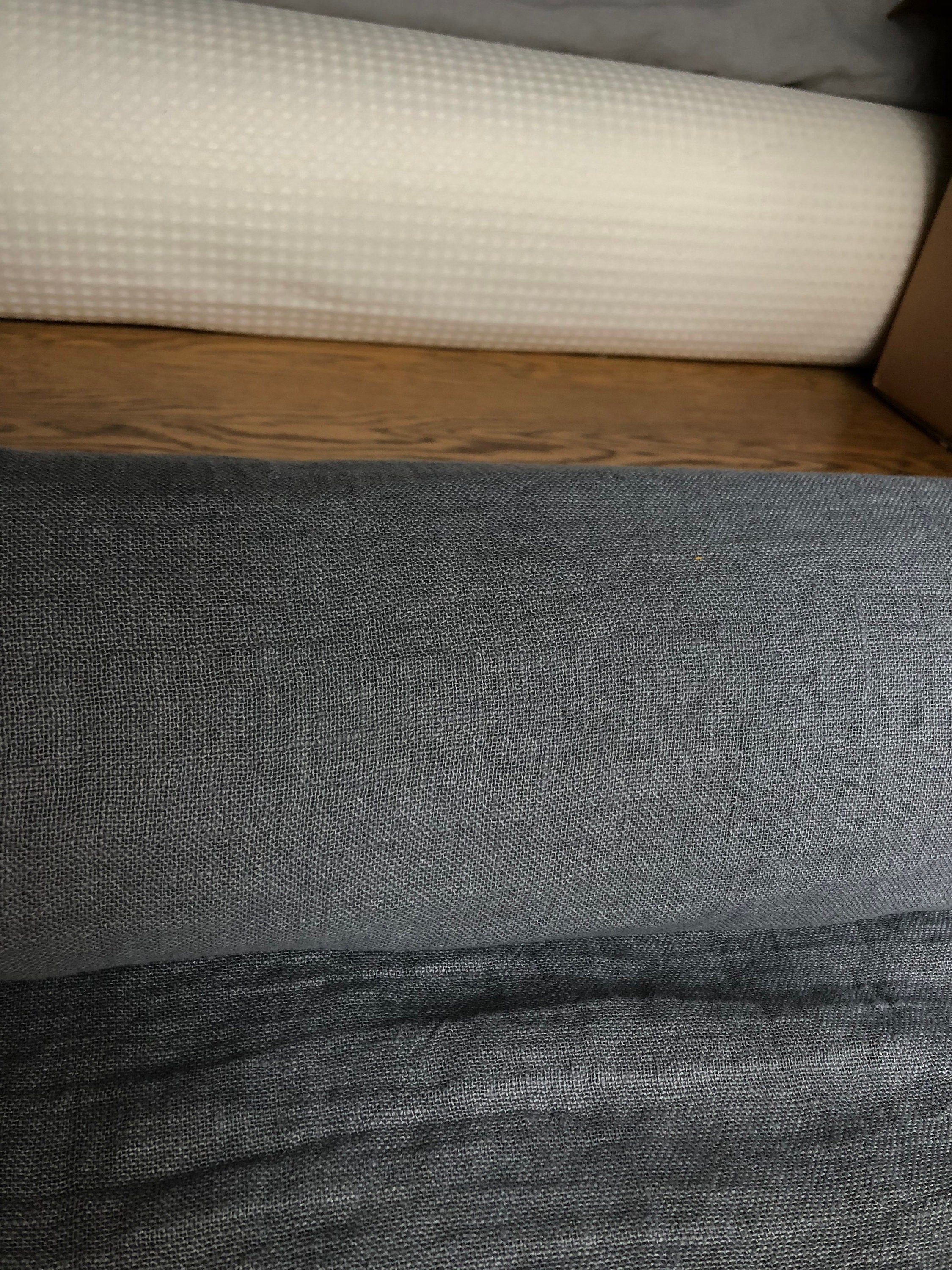 Steel Gray Linen Fabric: 100% Natural, Medium Weight - 55" Wide