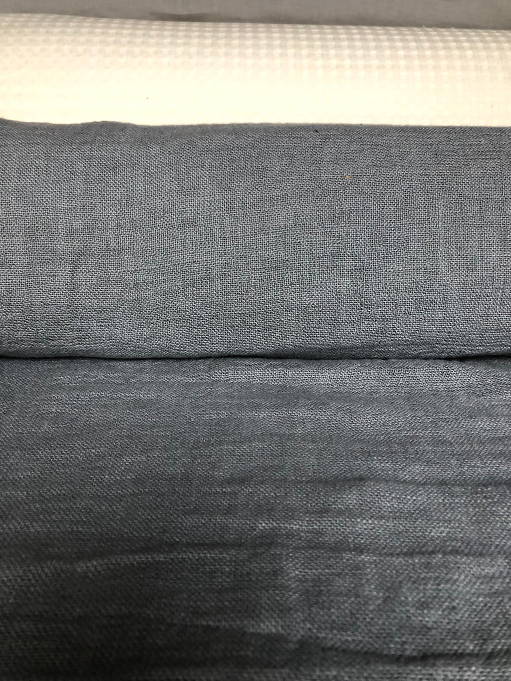 Steel Gray Linen Fabric: 100% Natural, Medium Weight - 55" Wide