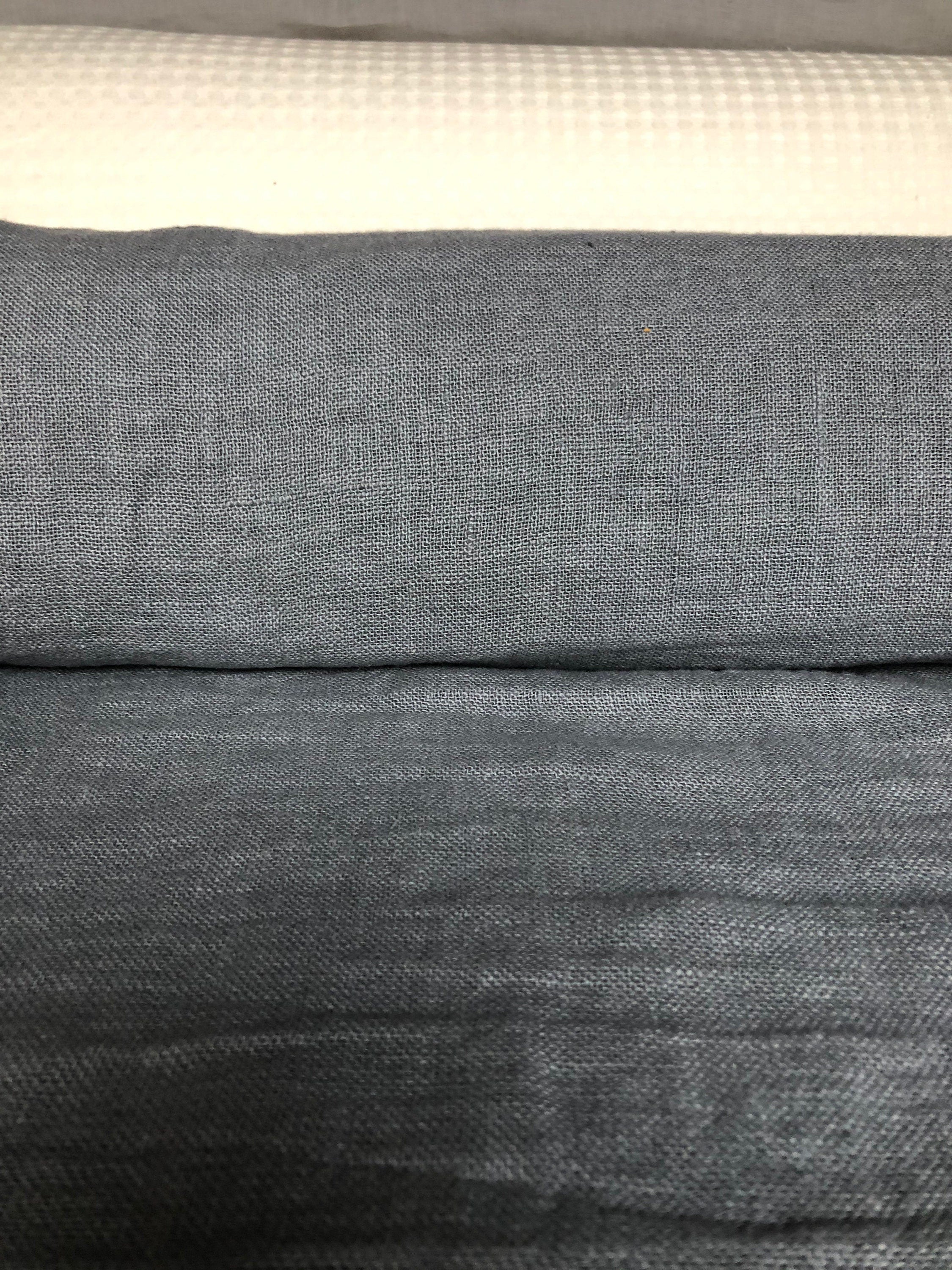Steel Gray Linen Fabric: 100% Natural, Medium Weight - 55" Wide