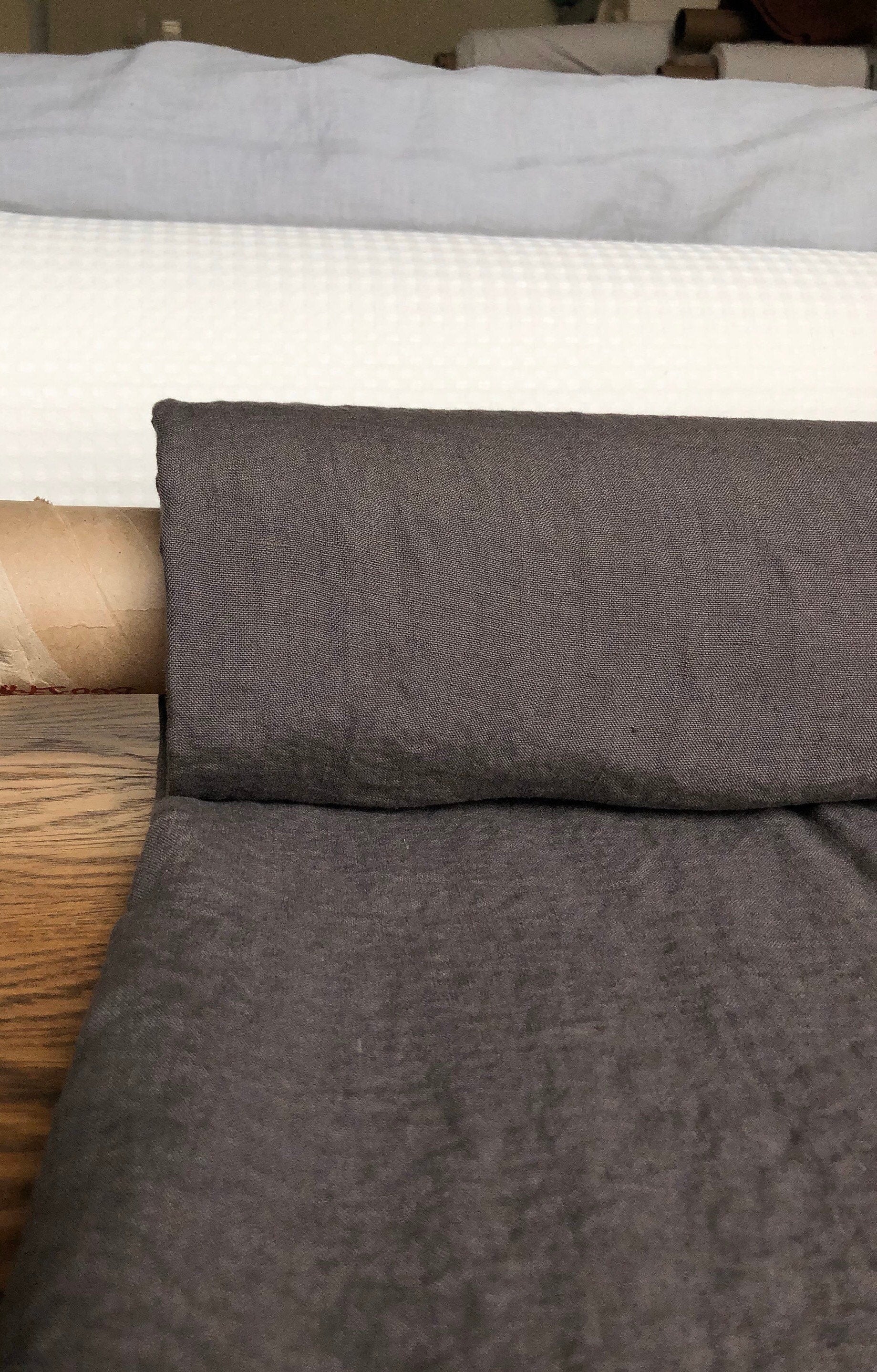 Soft Brown Linen Fabric: Extra Wide 99" Bedding Material