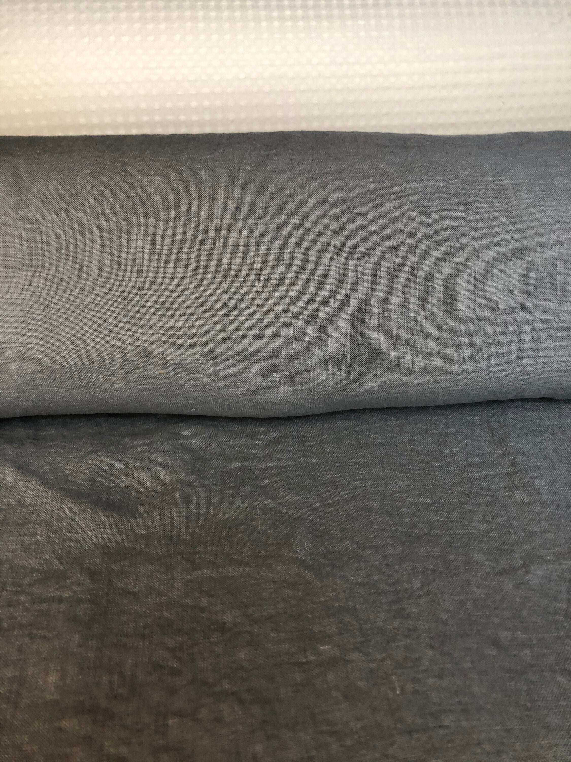Extra Wide Soft Steel Linen Fabric: 99" Wide, Bedding Material