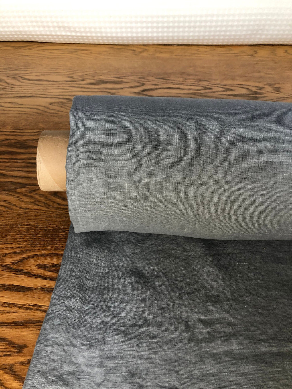Extra Wide Soft Steel Linen Fabric: 100% Natural, 250cm Wide