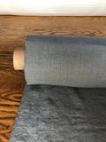 Extra Wide Steel Gray Linen Fabric: Softened Bedding & Sewing Material