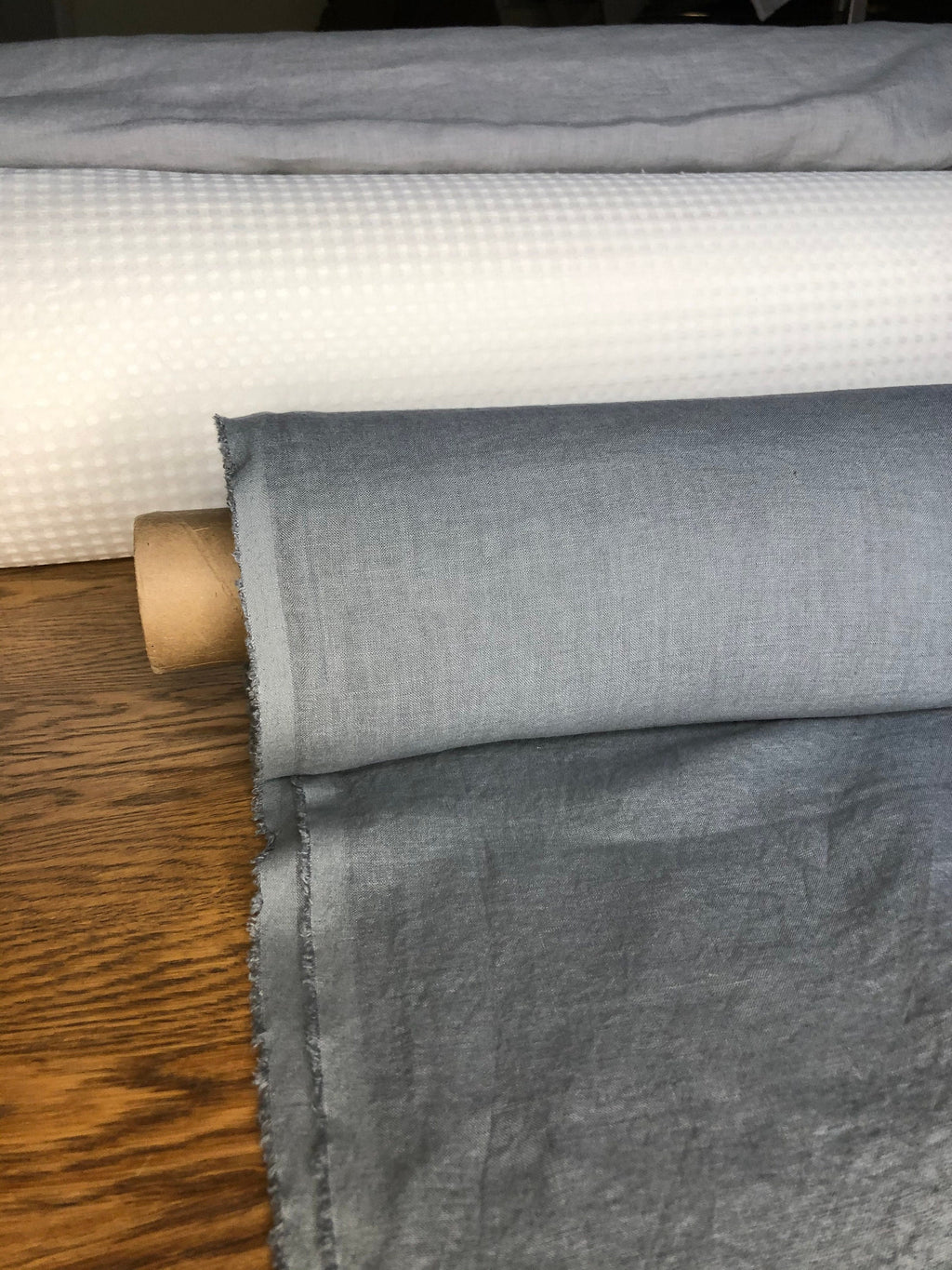 Soft Steel Linen Fabric: 100% French Flax, 145cm Wide