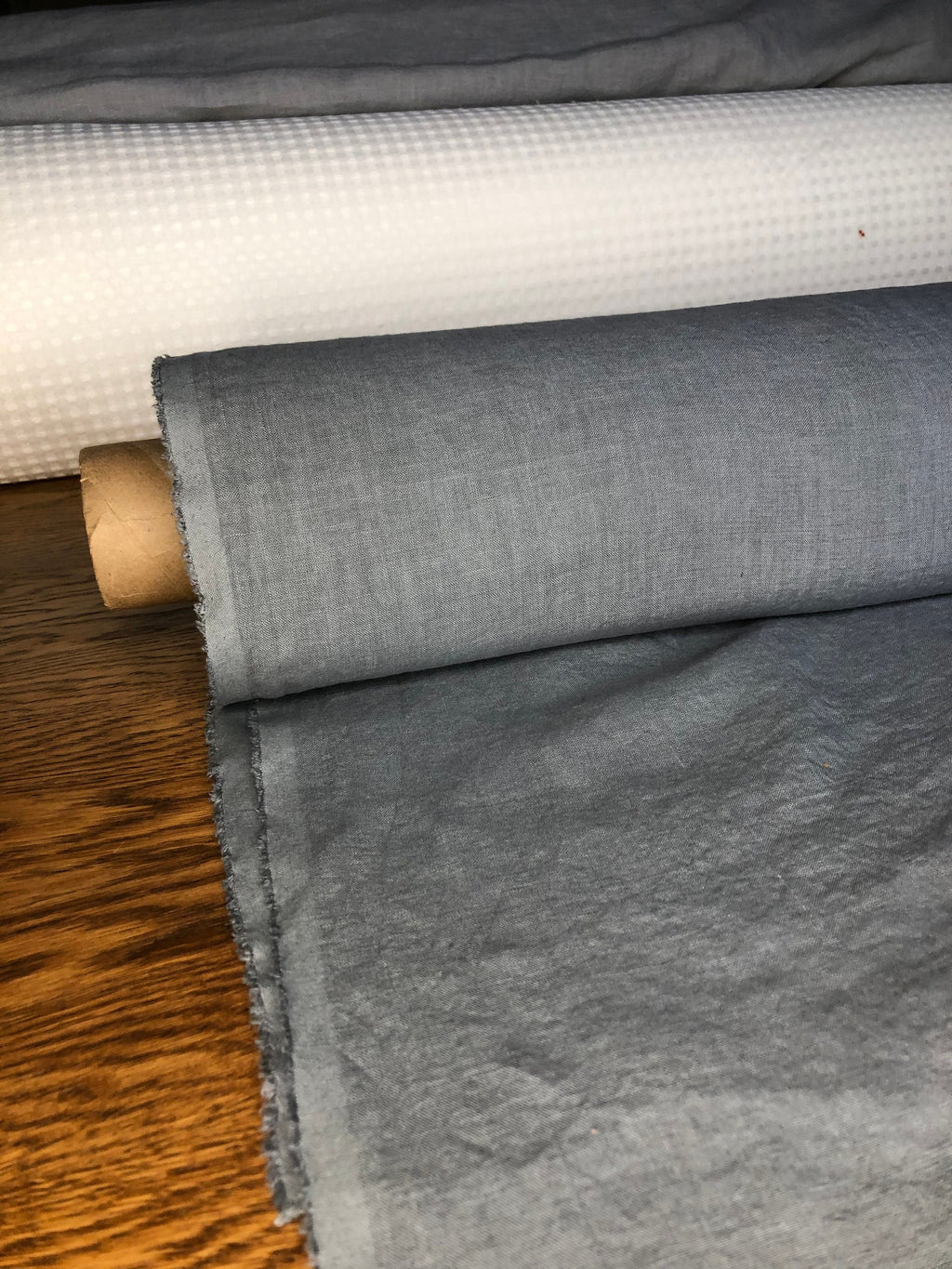 Soft Steel Linen Fabric: 100% French Flax, 145cm Wide