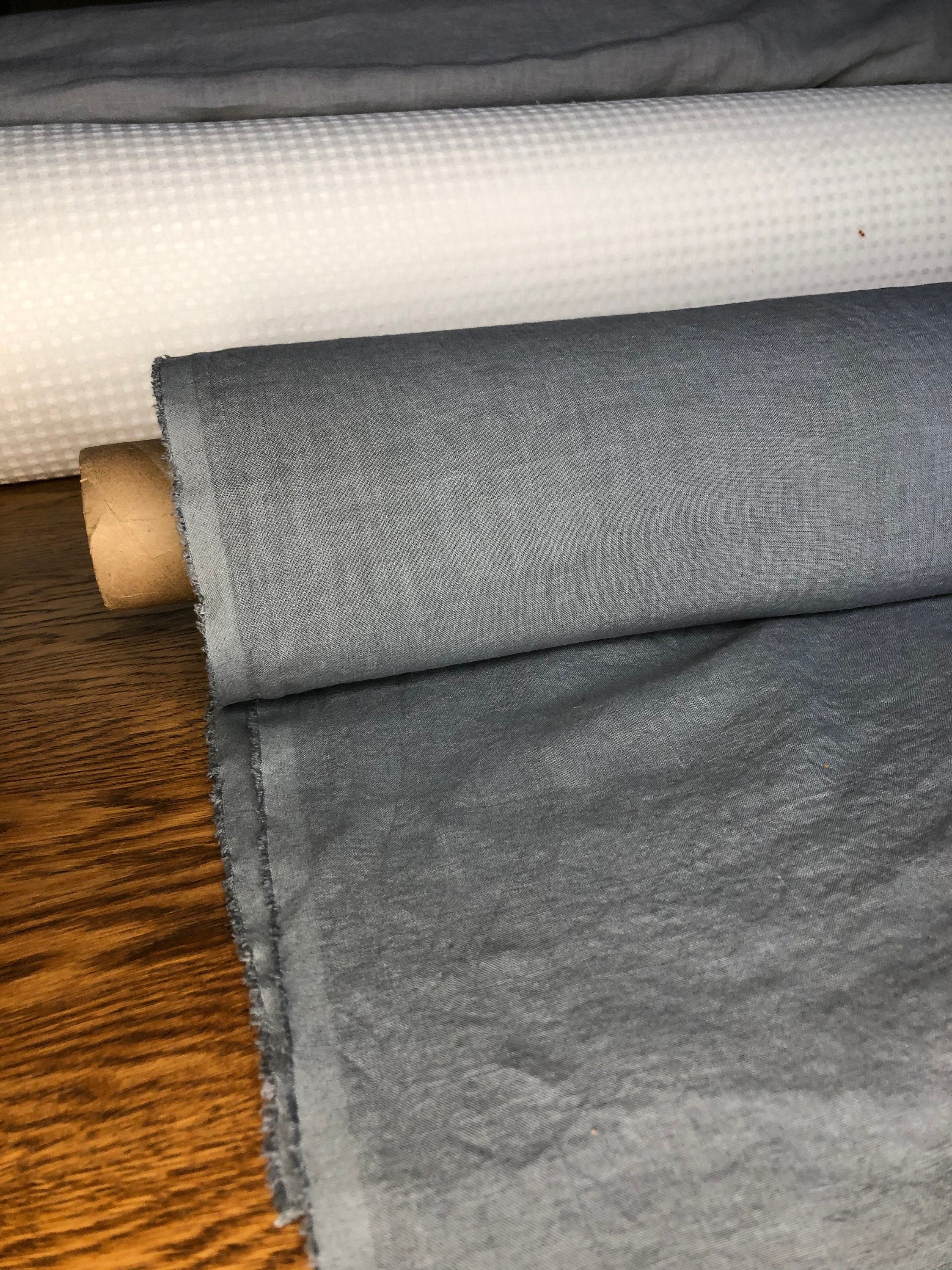Soft Steel Linen Fabric: 100% French Flax, 145cm Wide