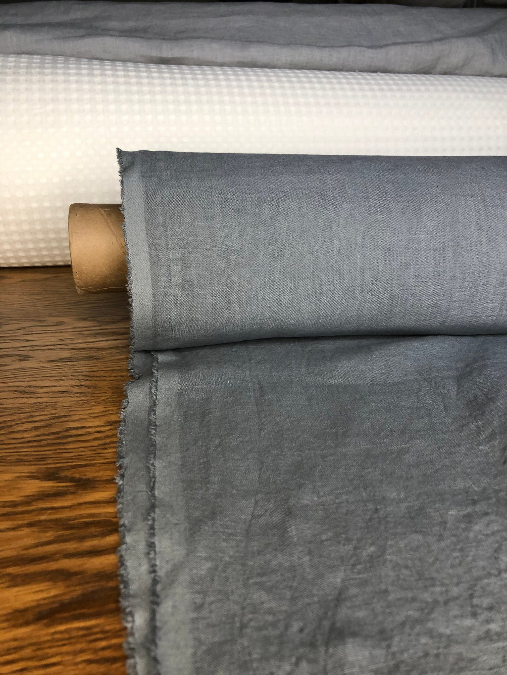 Soft Steel Linen Fabric: 100% French Flax, 145cm Wide