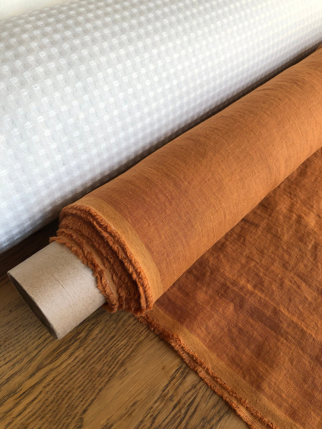 100 % EXTRA wide natural LINEN fabric BGO17soft lithuanian pumpkin , 250 cm width fabric by the metre, bedding linen, bedspread, sewing, lin