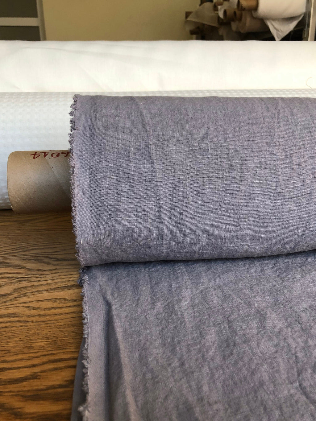 Extra Wide Purple Linen Fabric: Softened 250cm Wide