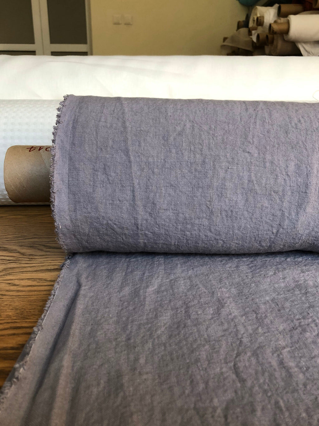 Extra Wide Purple Linen Fabric: Softened 250cm Wide