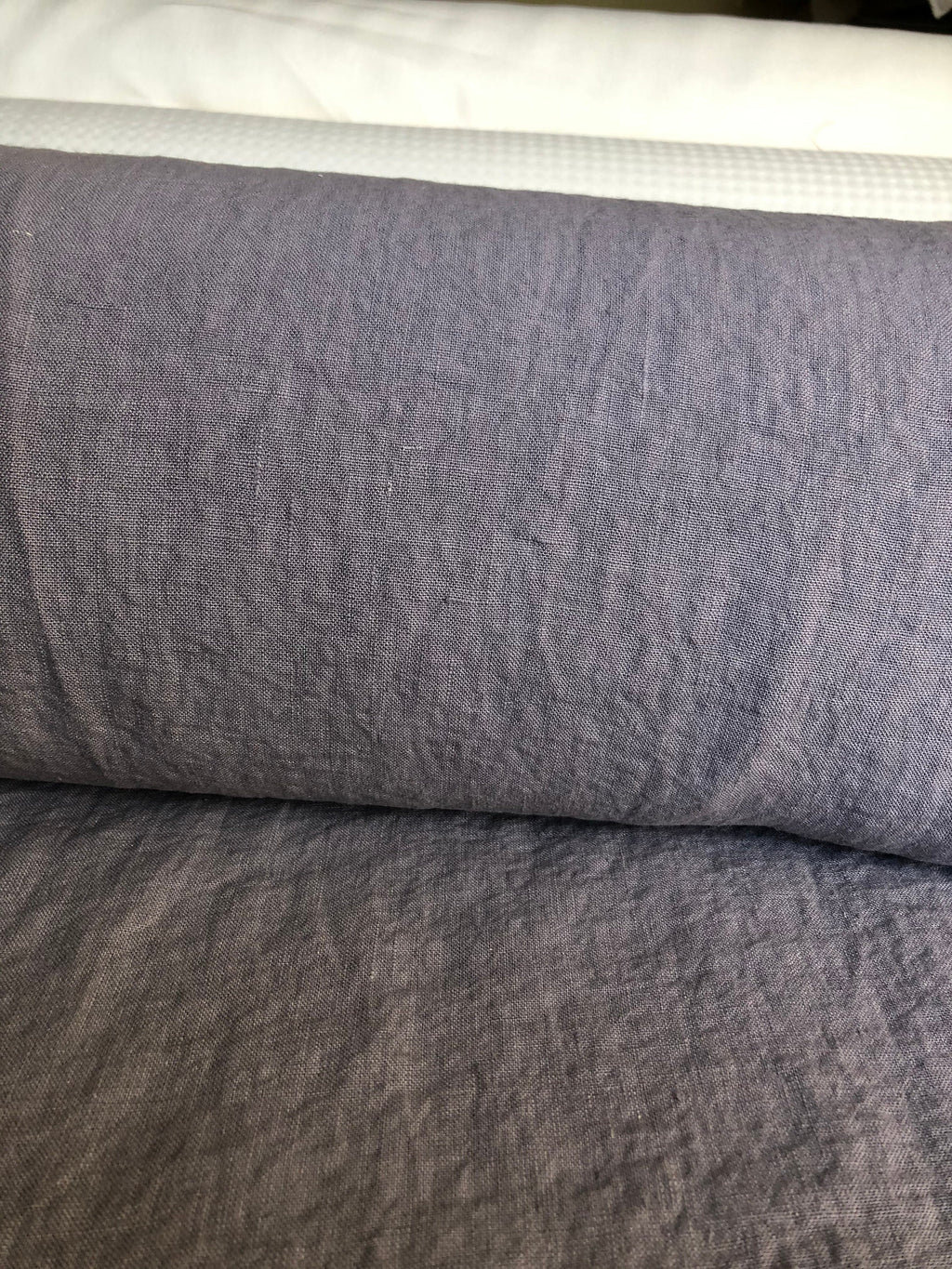 Extra Wide Soft Purple Linen Fabric: 100% Natural, 250cm Width