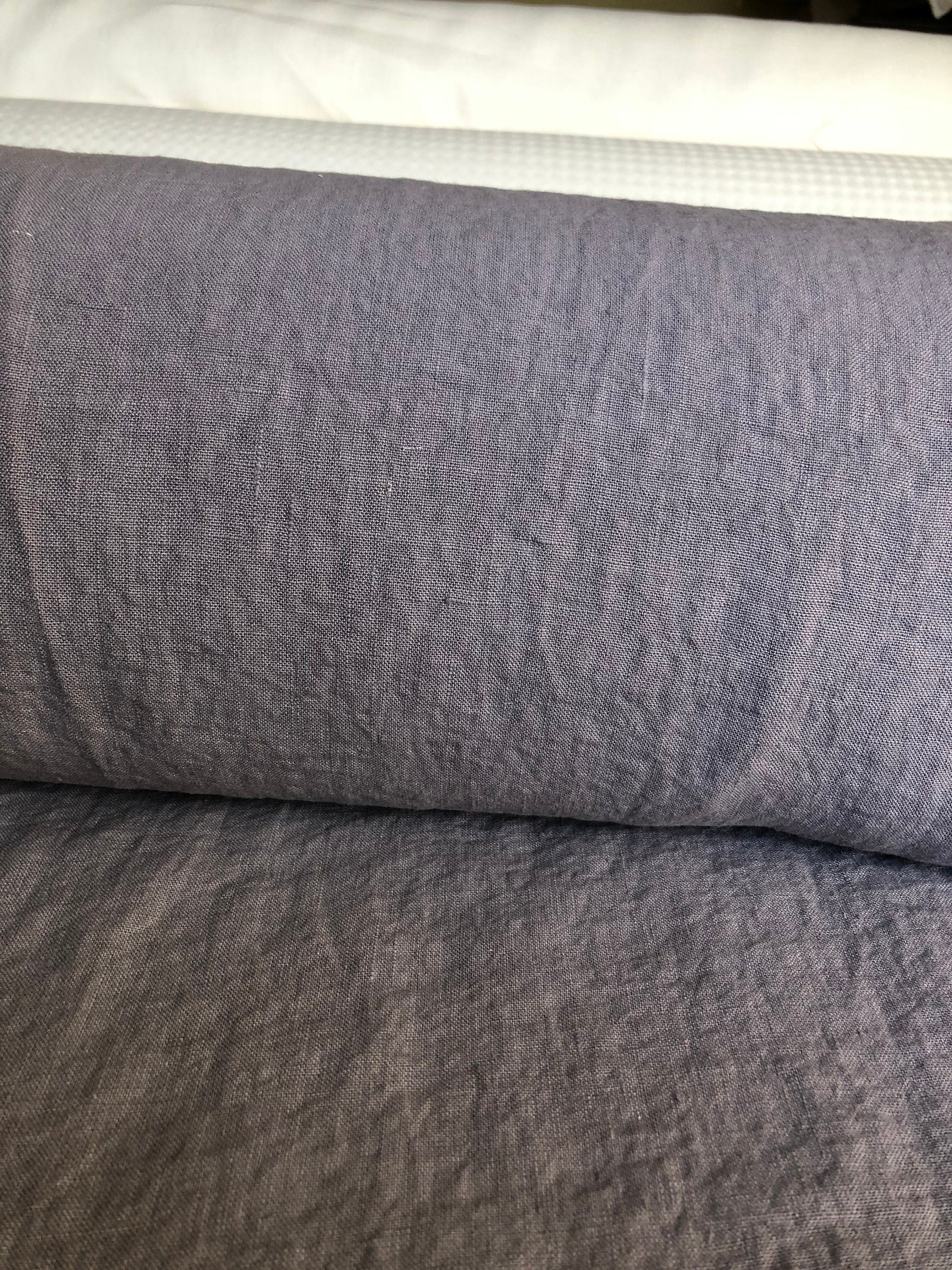 Extra Wide Soft Purple Linen Fabric: 100% Natural, 250cm Width